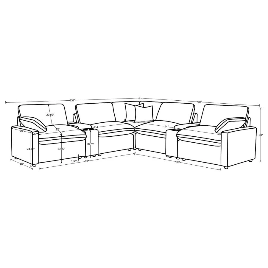 Collins - 7-Piece Modular Power Reclining Sectional - Image 14