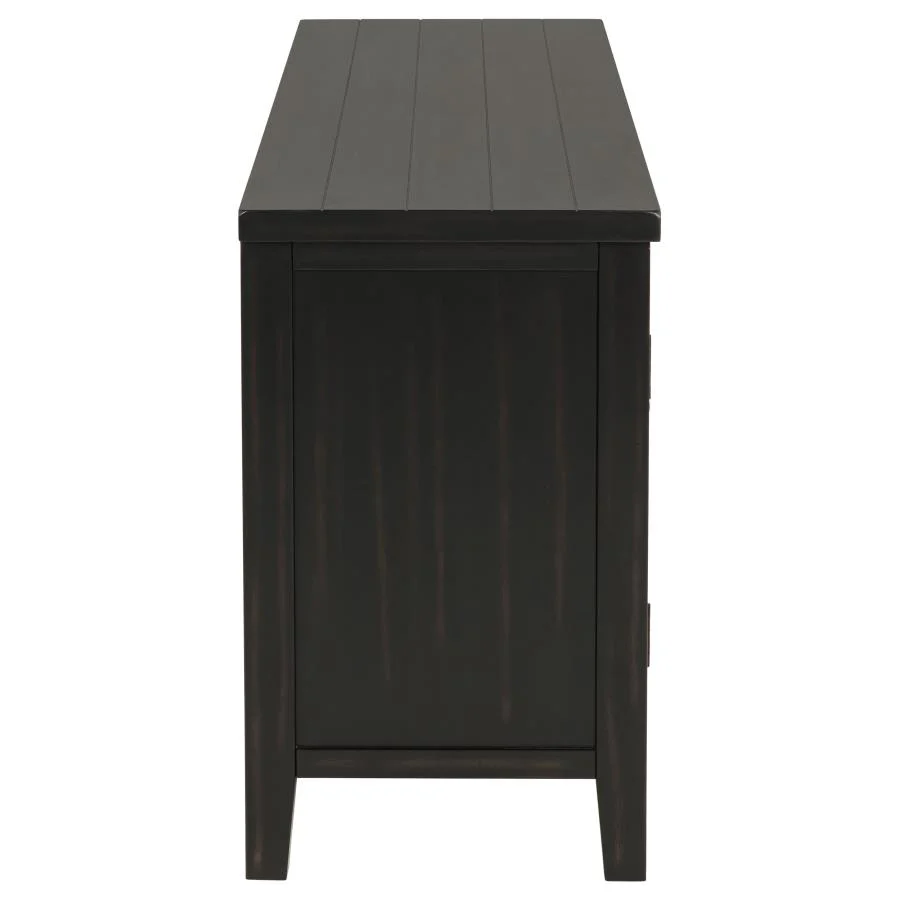 Concord - 2-Door TV Stand Console - Distressed Java - Image 10