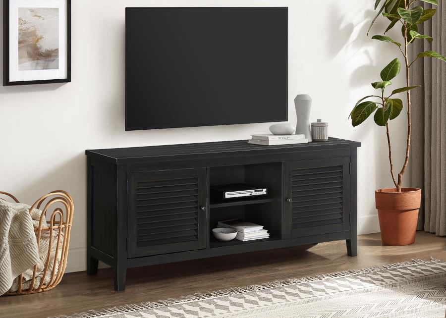 Concord - 2-Door TV Stand Console - Distressed Java - Image 2