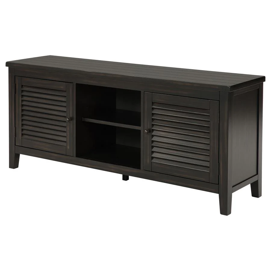 Concord - 2-Door TV Stand Console - Distressed Java - Image 5
