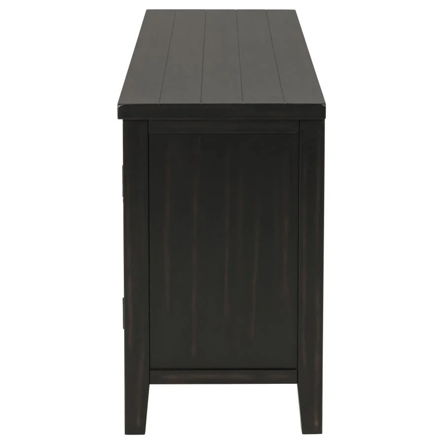 Concord - 2-Door TV Stand Console - Distressed Java - Image 6