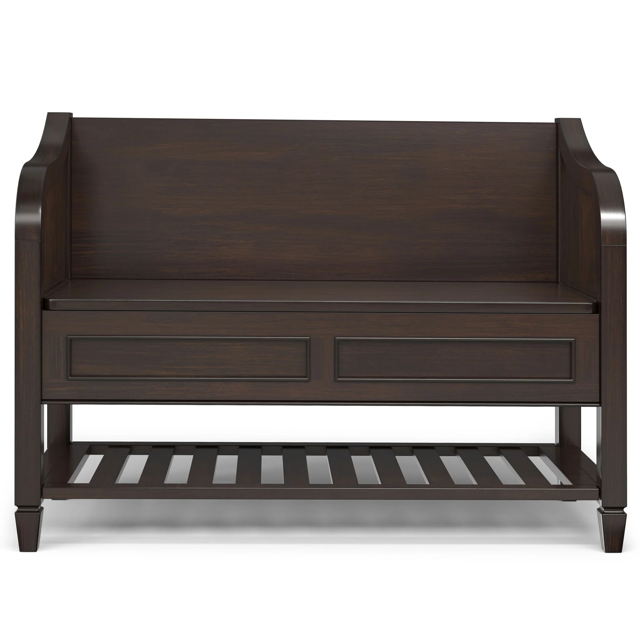 Connaught - Entryway Storage Bench With Shelf - Chestnut - Image 6