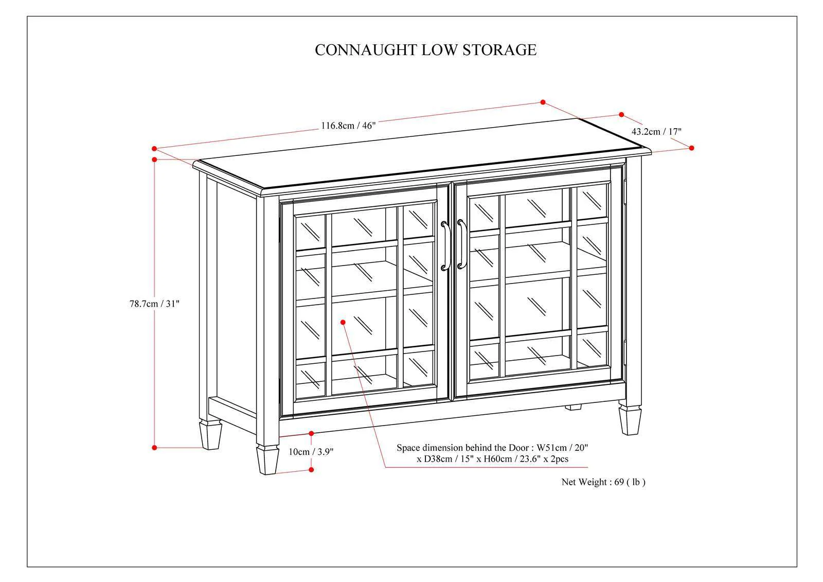 Connaught - Handcrafted Low Storage Cabinet - Image 3
