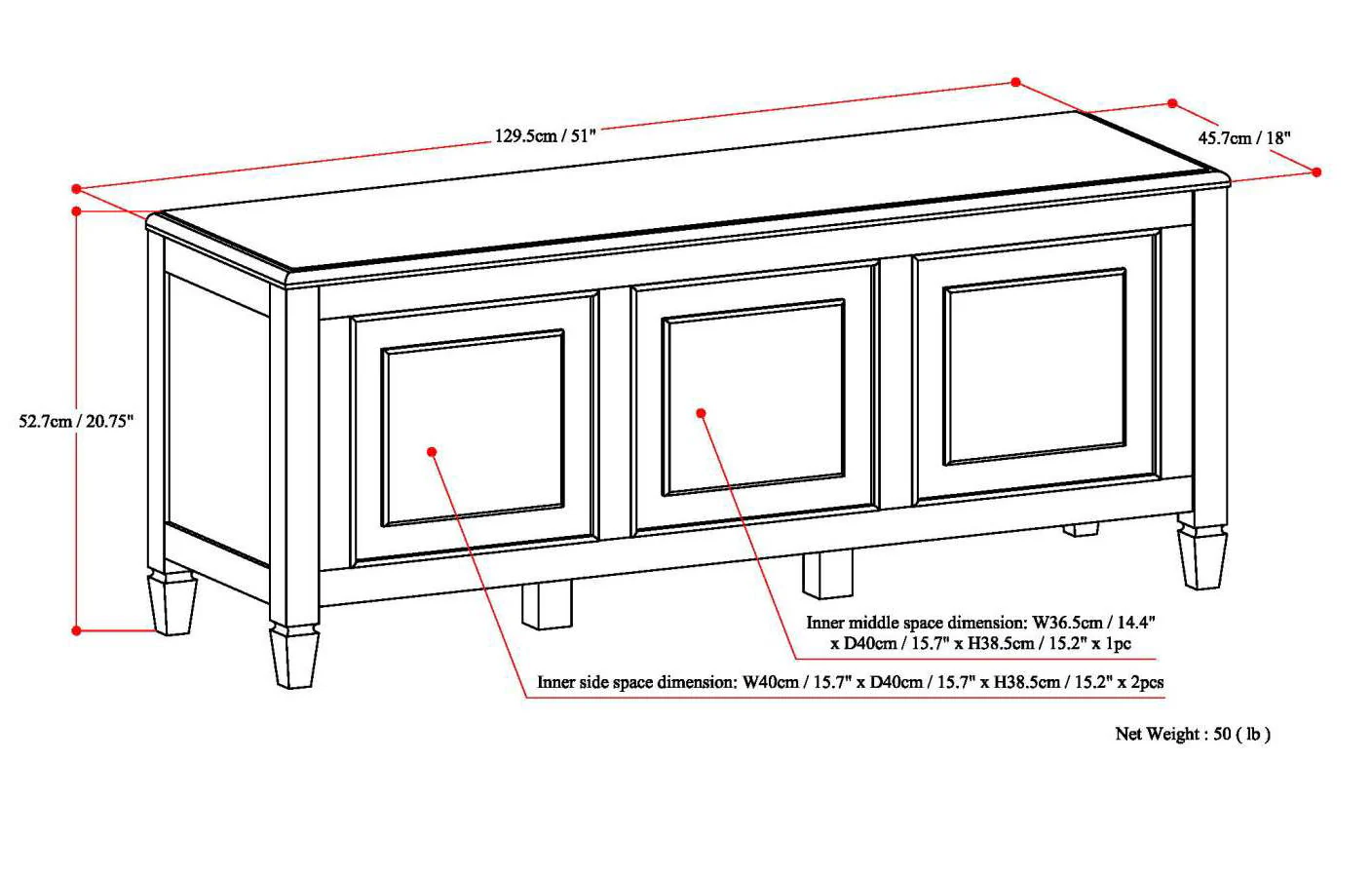 Connaught - Handcrafted Storage Bench Trunk - Image 9