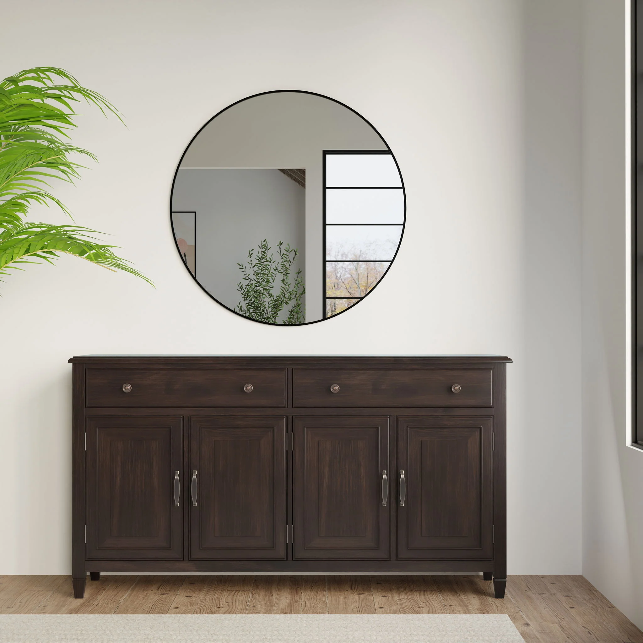 Connaught - Large Sideboard Buffet Storage Cabinet - Brown - Image 5
