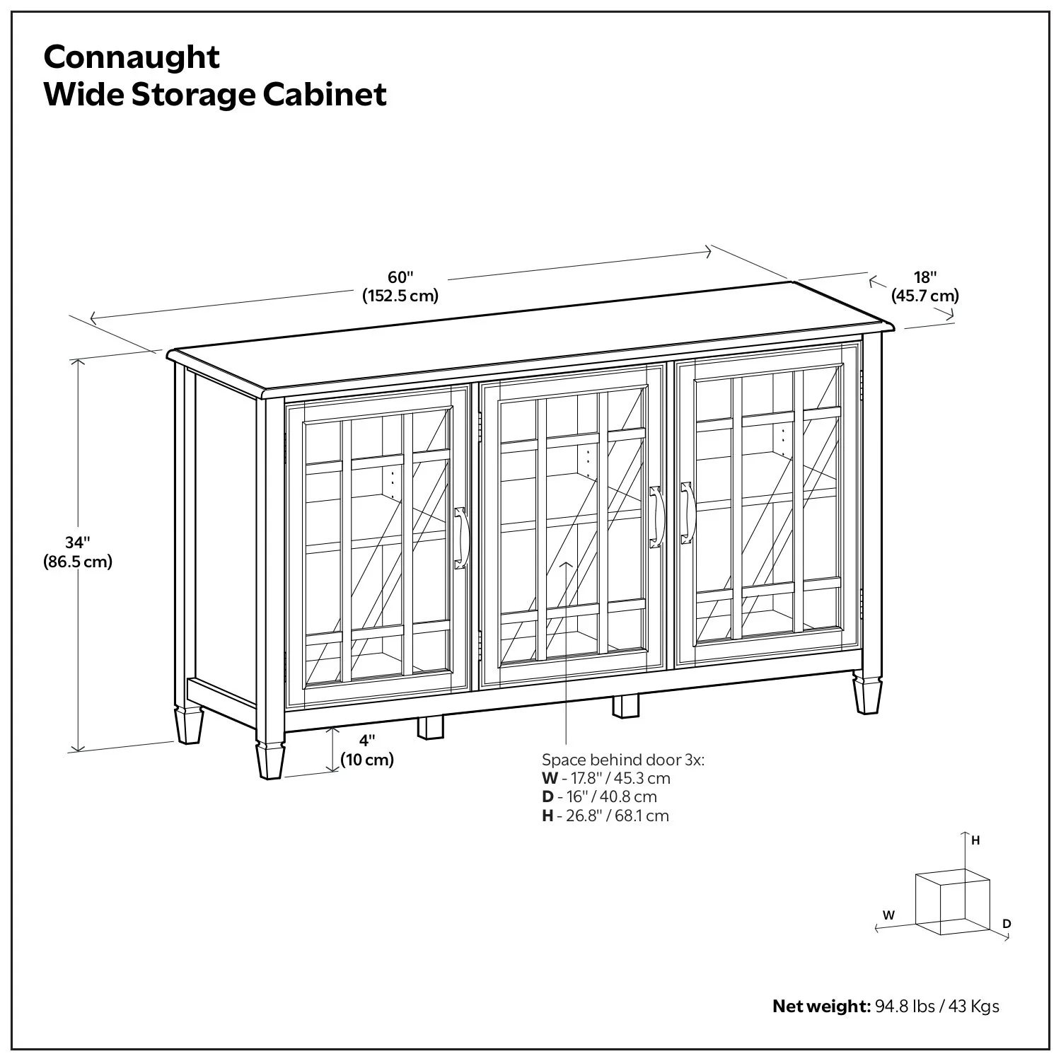 Connaught - Traditional Buffet Cabinet - Image 10