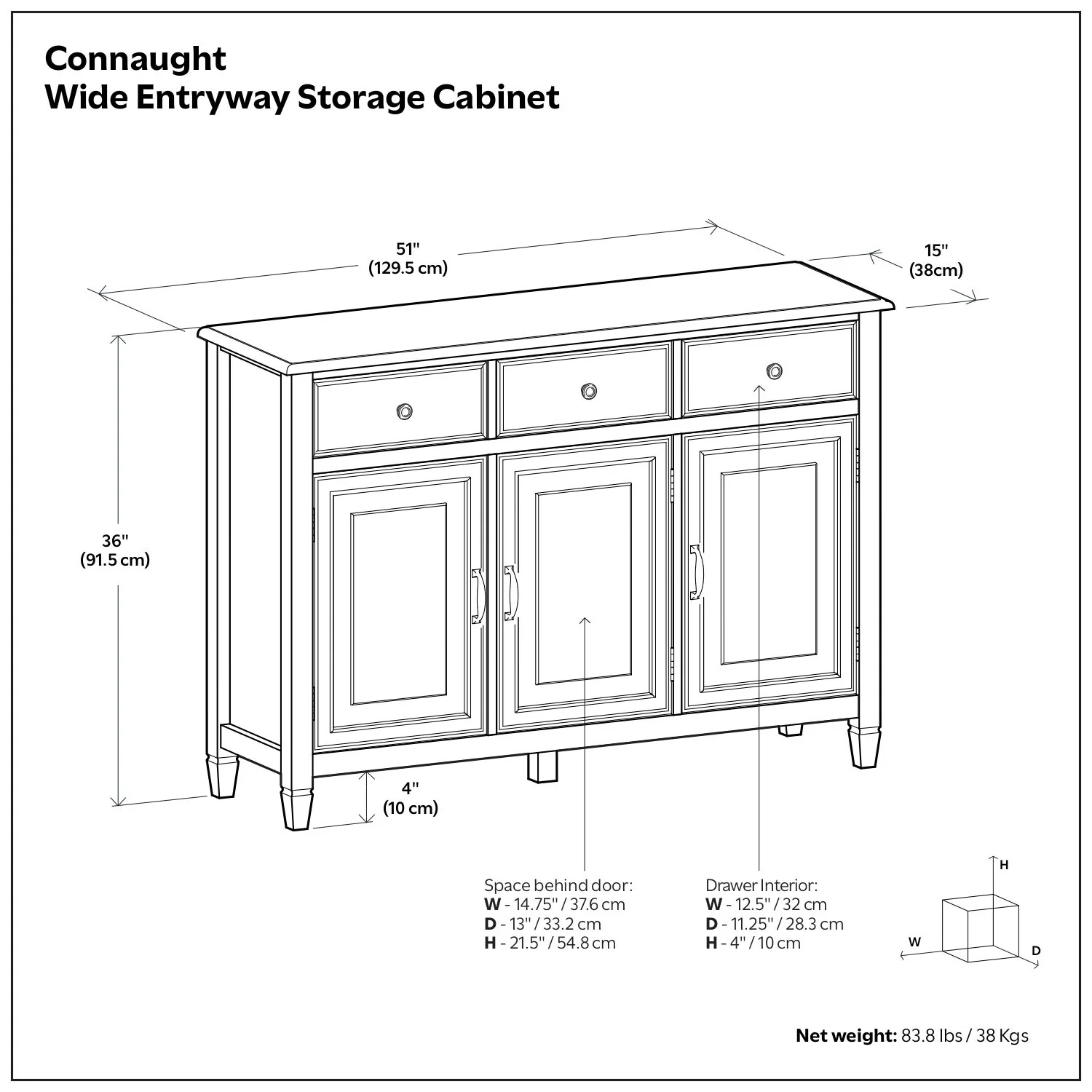 Connaught - Wide Entryway Storage Cabinet - Image 15