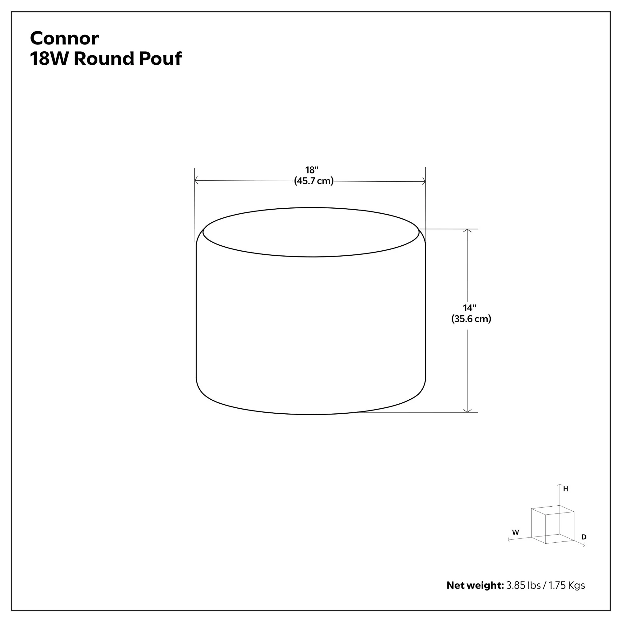 Connor - Handcrafted Round Pouf - Image 13