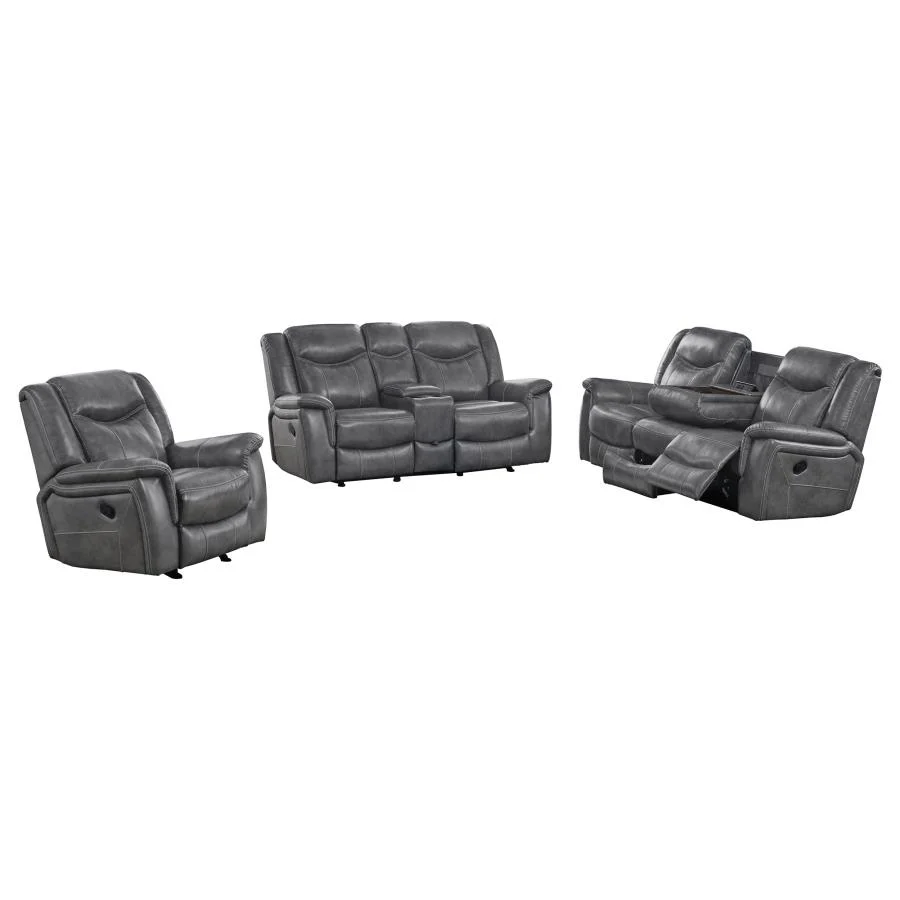 Conrad - Upholstered Padded Arm Motion Sofa Set - Image 6