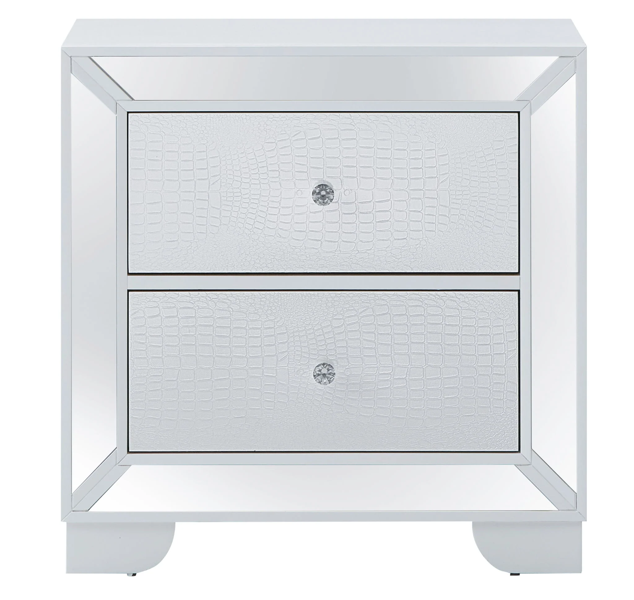 Contemporary Nightstand - Silver Champagne - Particle Board - Image 2