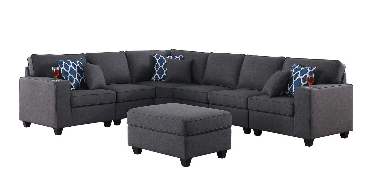 Cooper - Comfort Sectional Sofa With Ottomans And Cupholder - Image 9