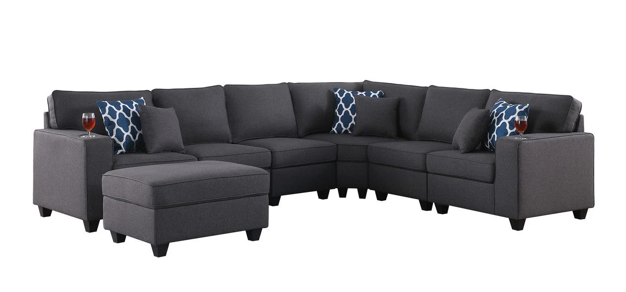 Cooper - Sectional Sofa With Ottomans And Cupholder - Image 5