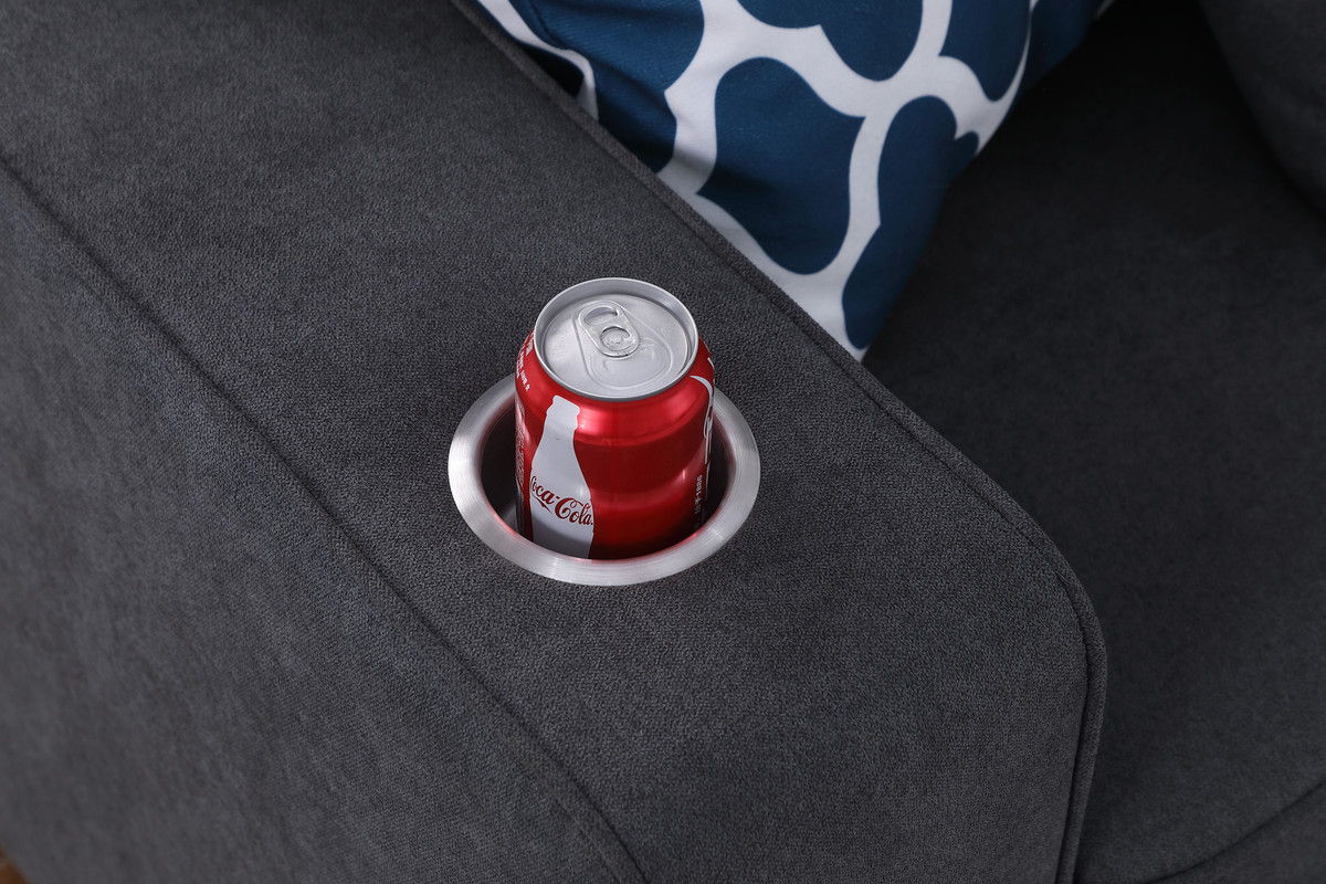 Cooper - Woven Sectional Sofa With Cupholder - Image 5