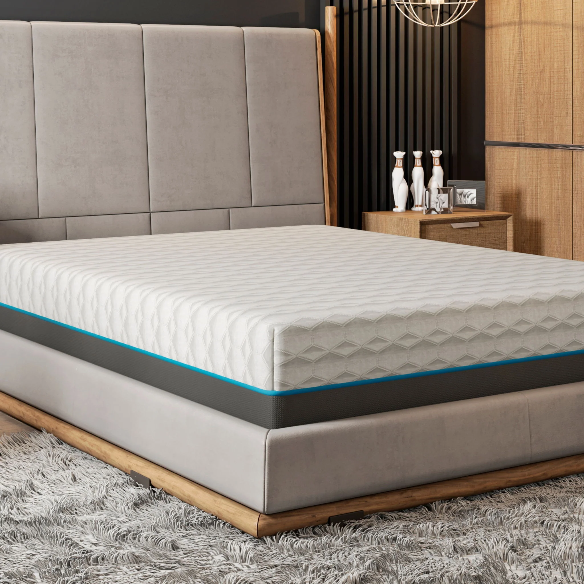 Copper Lux - 12" Soft Memory Foam Mattress With Phase Change Cooling Fabric - Image 7
