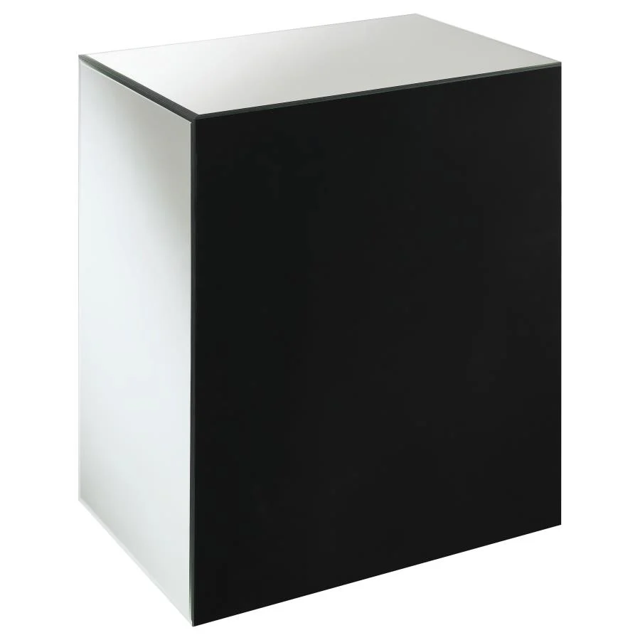 Coquette 1-drawer Mirrored Accent Side Table Silver - Image 3