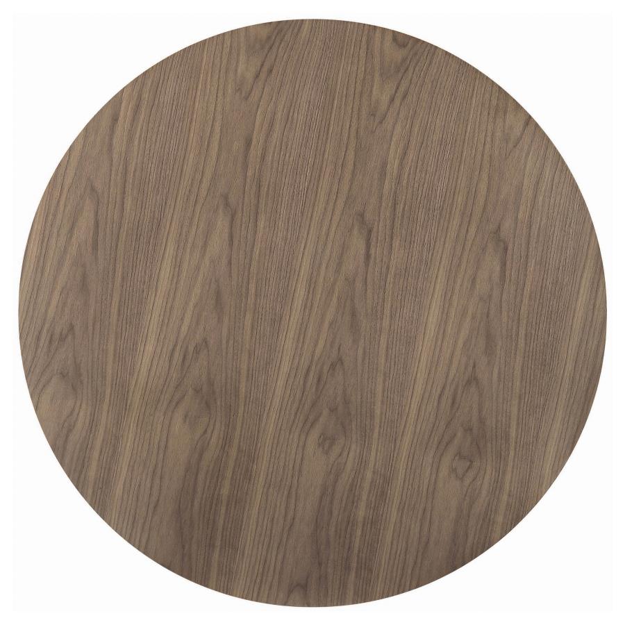 Cora - Round Wood Top Dining Table - Brown Walnut - Image 3