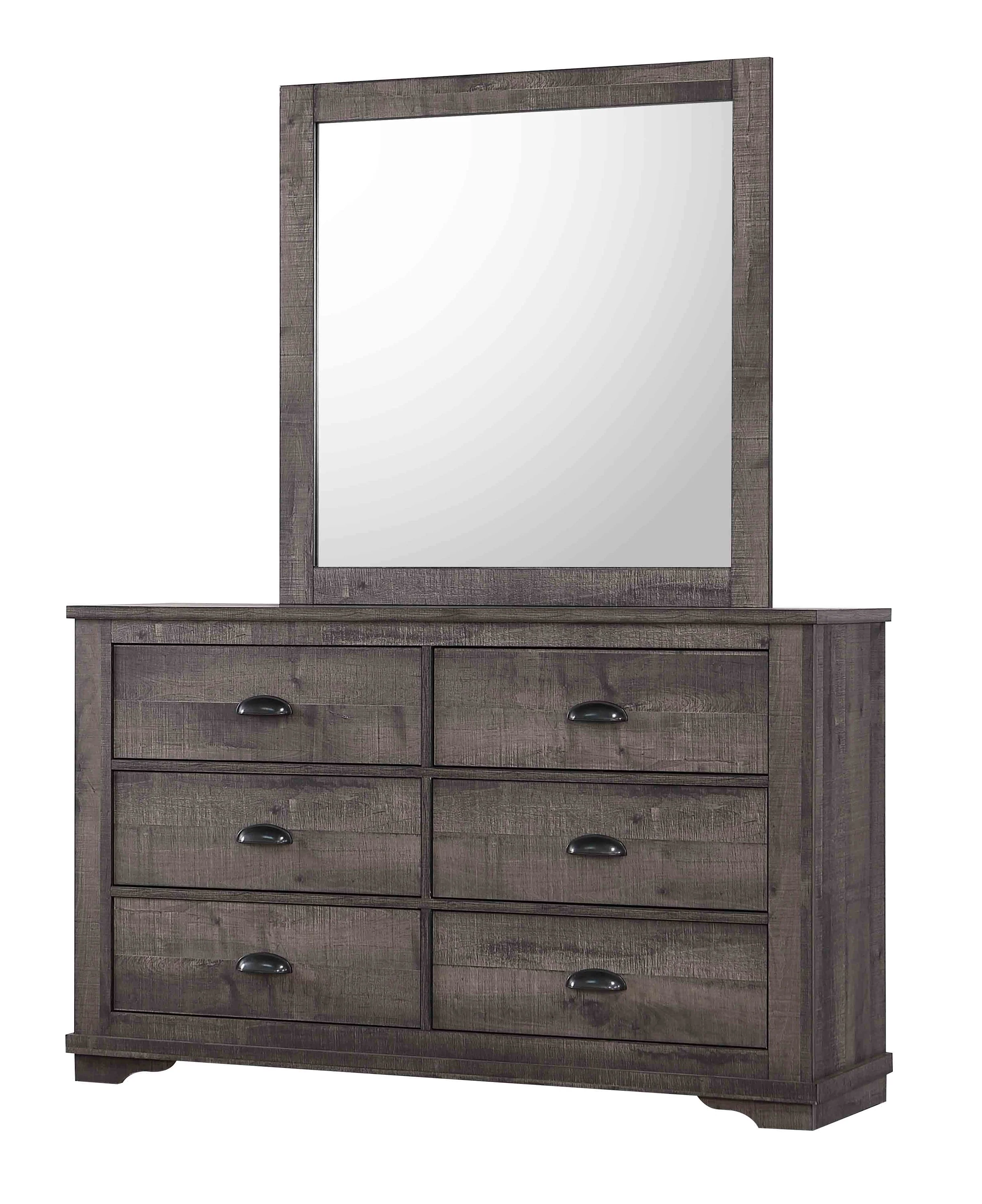 Coralee Dresser Mirror Grey - Image 2