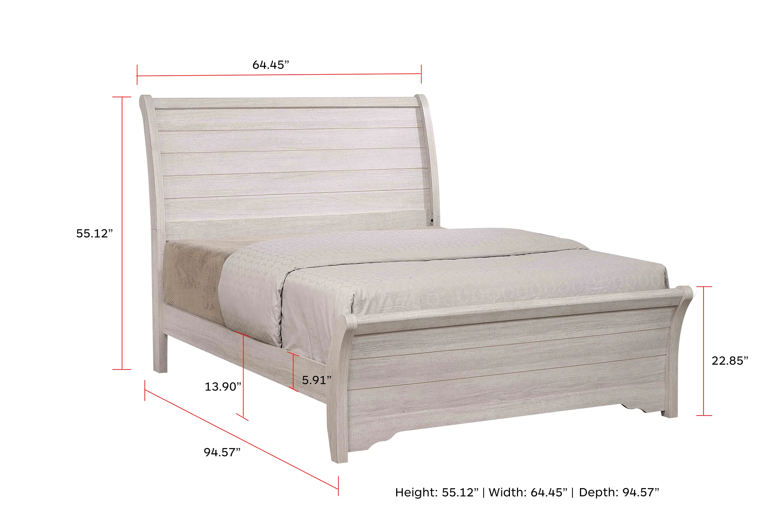Coralee Bed Chalk/Grey - Image 3