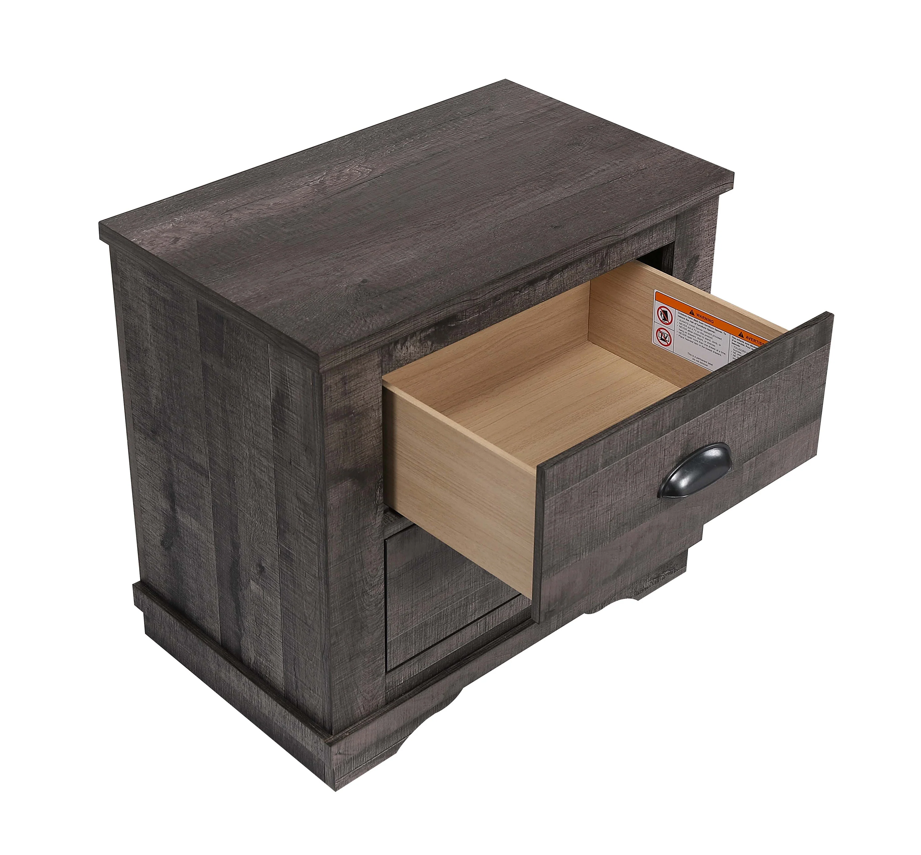 Coralee Night Stand Grey - Image 3