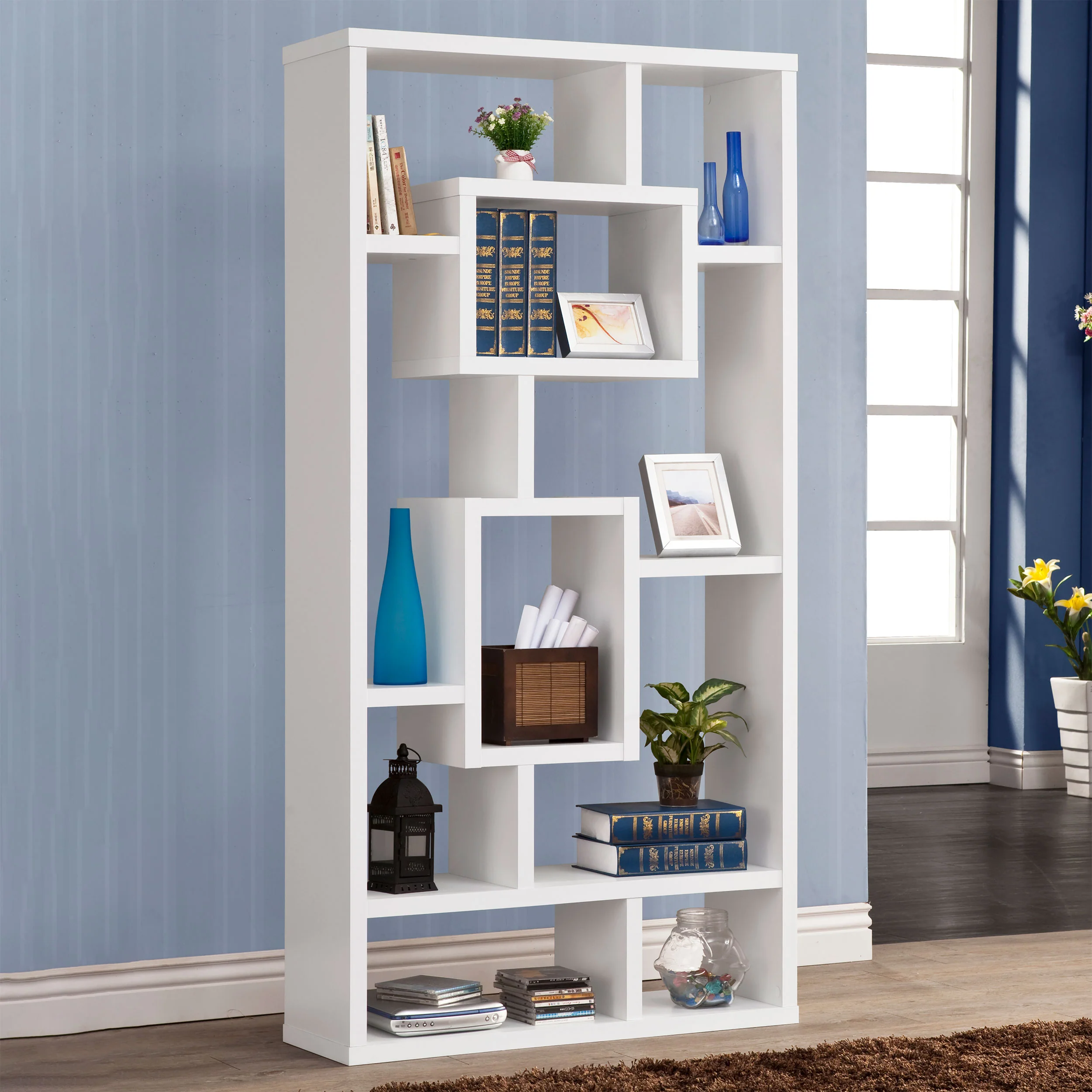 Corey 71-inch 8-shelf Bookshelf White - Image 2