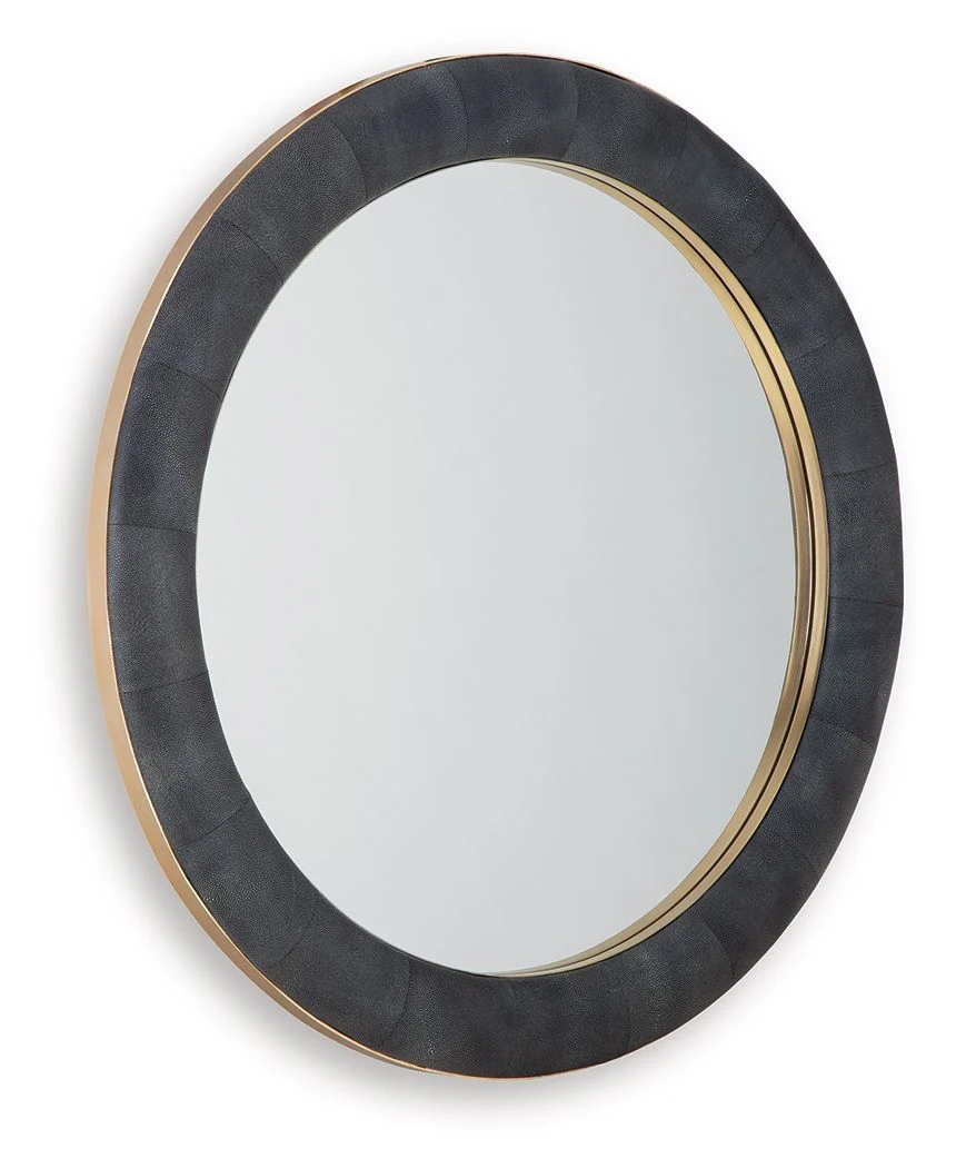 Corinsworth - Accent Mirror - Charcoal / Brass Finish - Image 5
