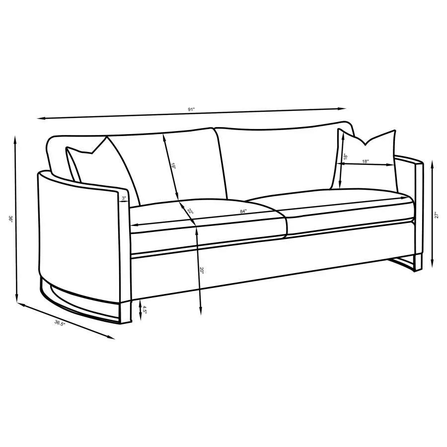 Corliss - Upholstered Arched Arm Sofa Set - Image 39