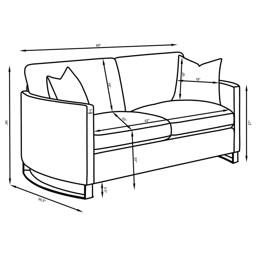 Corliss - Upholstered Arched Arm Sofa Set - Image 49