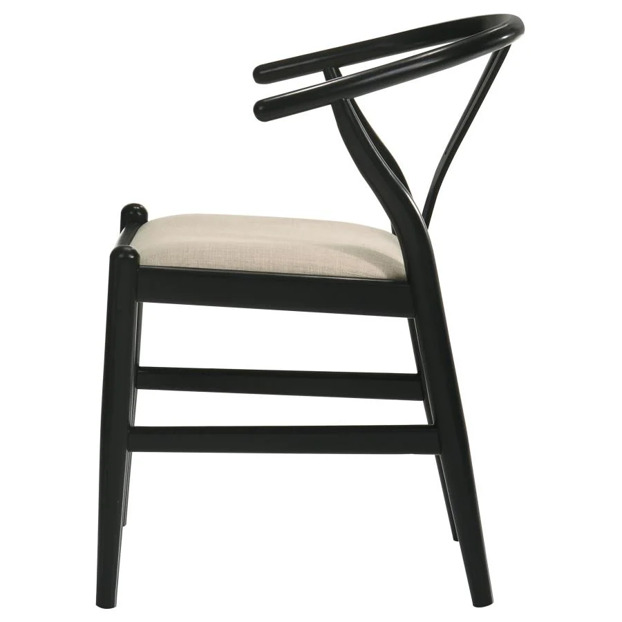 Crestmont - Wood Wishbone Dining Side Chair (Set of 2) - Black - Image 6