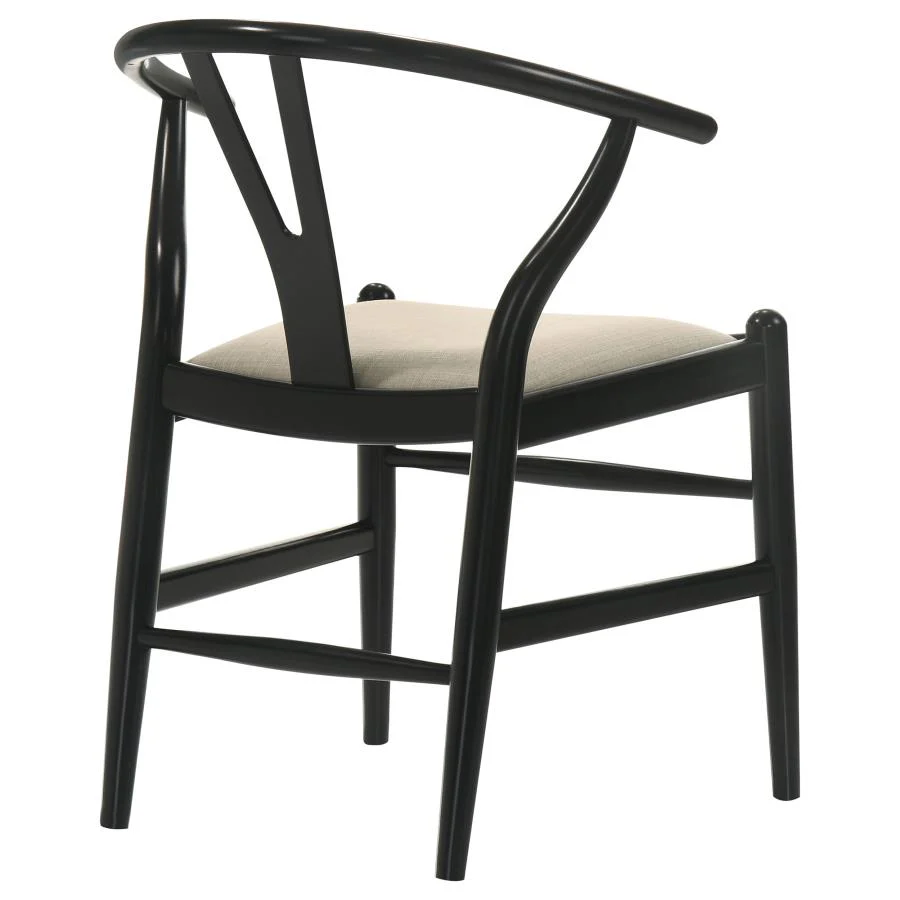 Crestmont - Wood Wishbone Dining Side Chair (Set of 2) - Black - Image 8