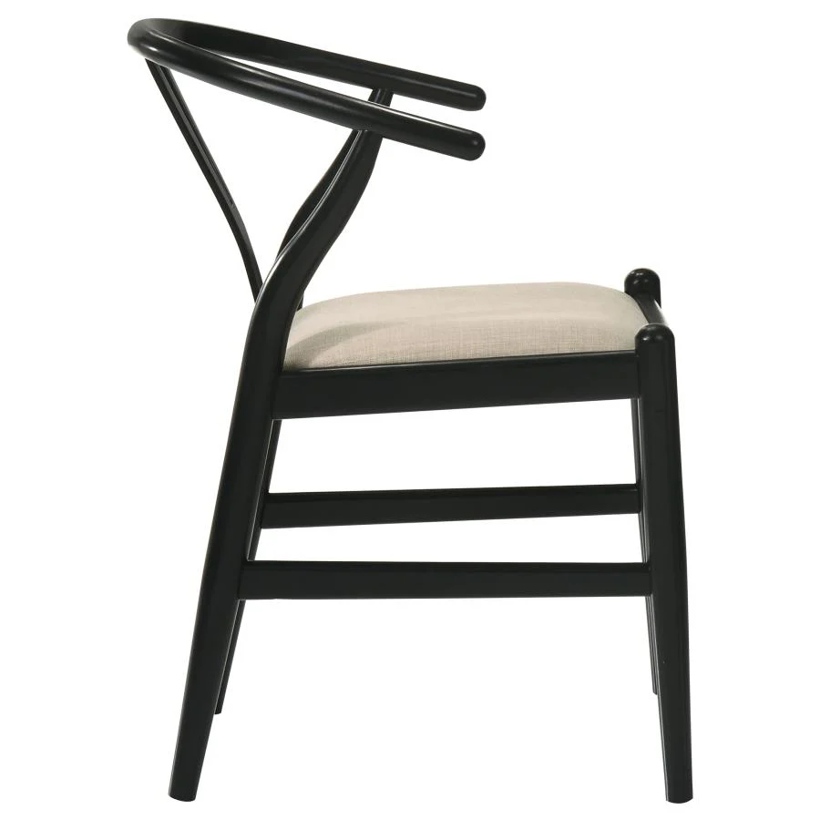 Crestmont - Wood Wishbone Dining Side Chair (Set of 2) - Black - Image 9