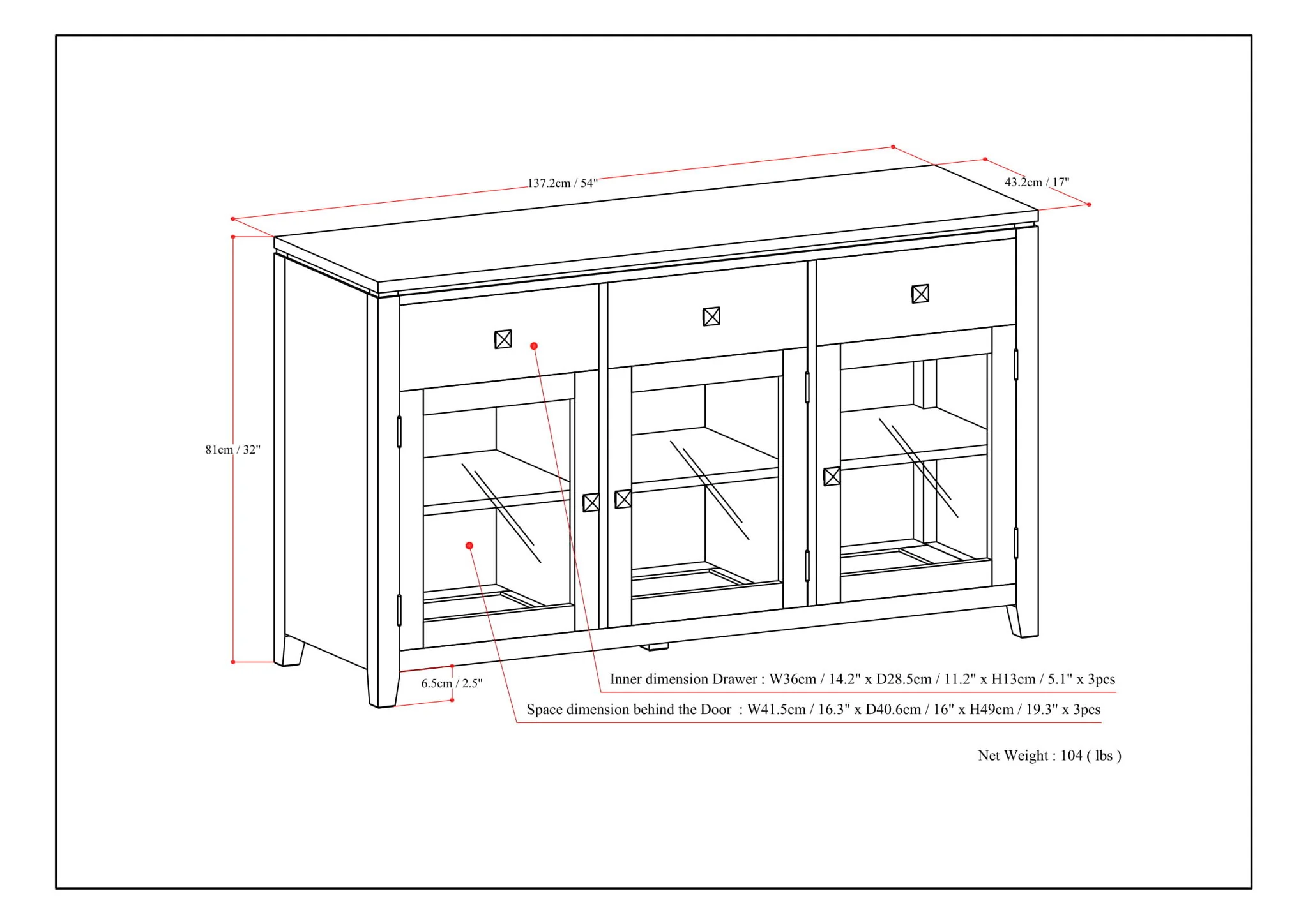 Cosmopolitan - Handcrafted Sideboard Buffet - Image 25