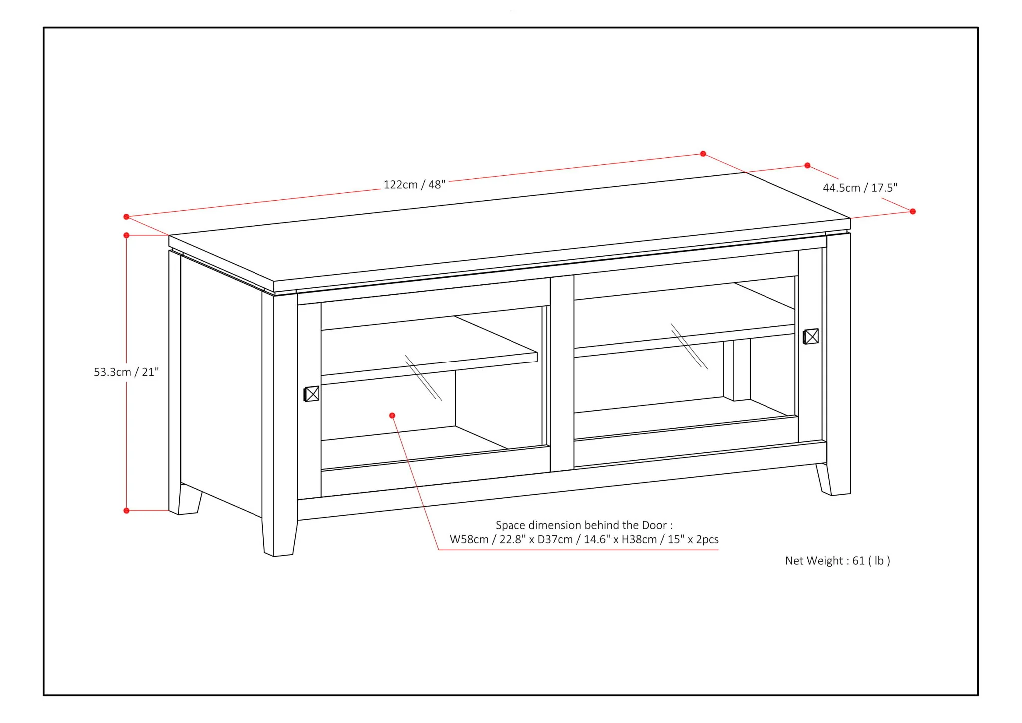 Cosmopolitan - Handcrafted TV Media Stand - Image 9