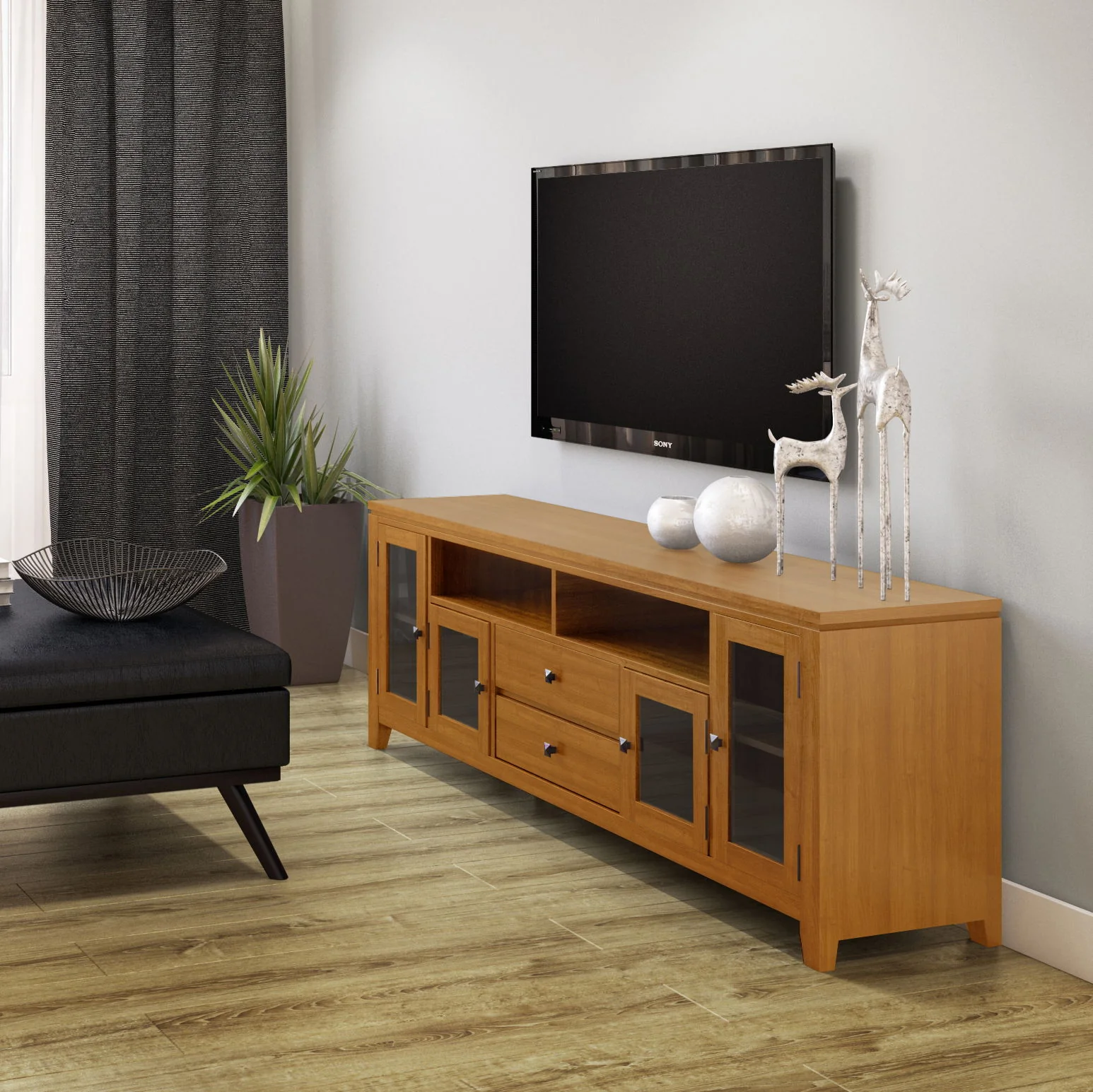 Cosmopolitan - Handcrafted Wide TV Media Stand - Image 25