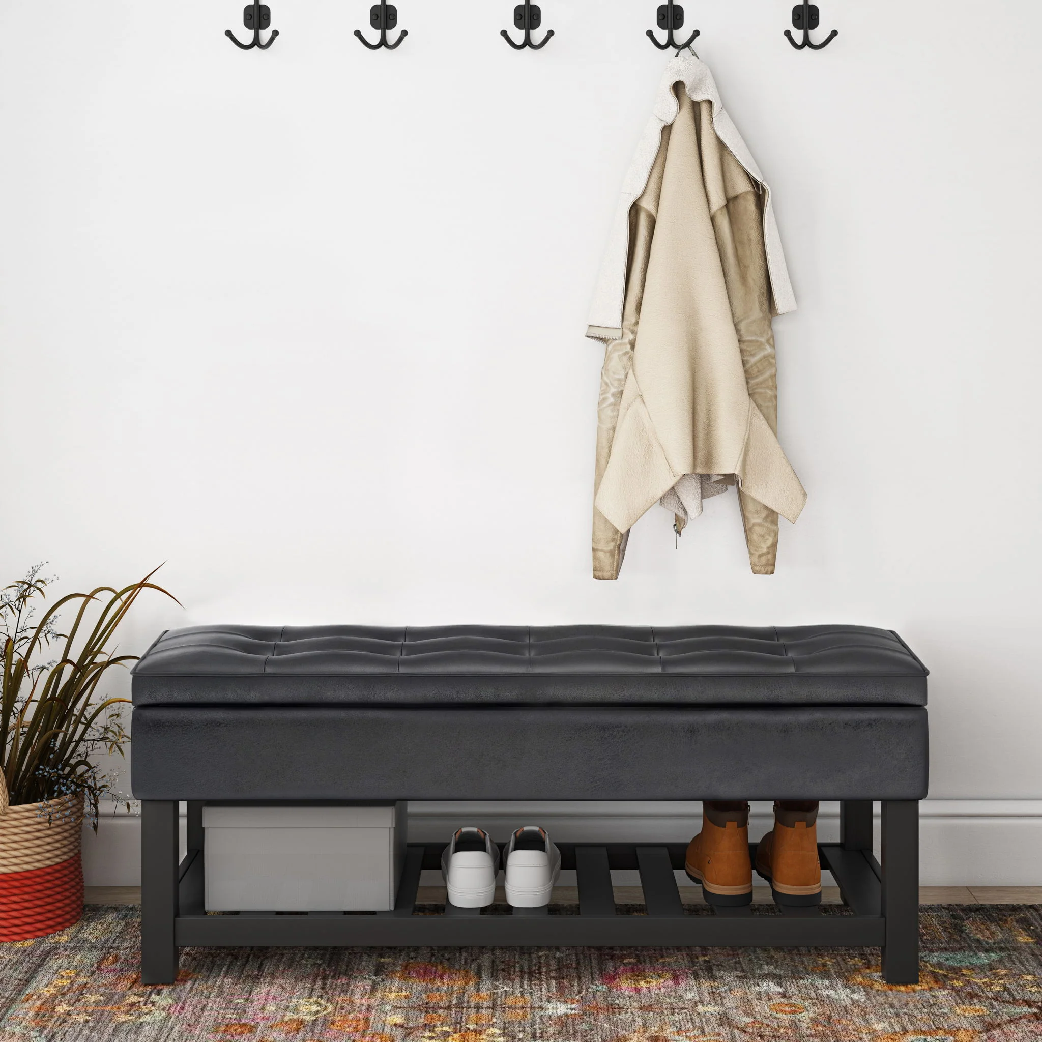 Cosmopolitan - Storage Ottoman Bench With Open Bottom - Image 18