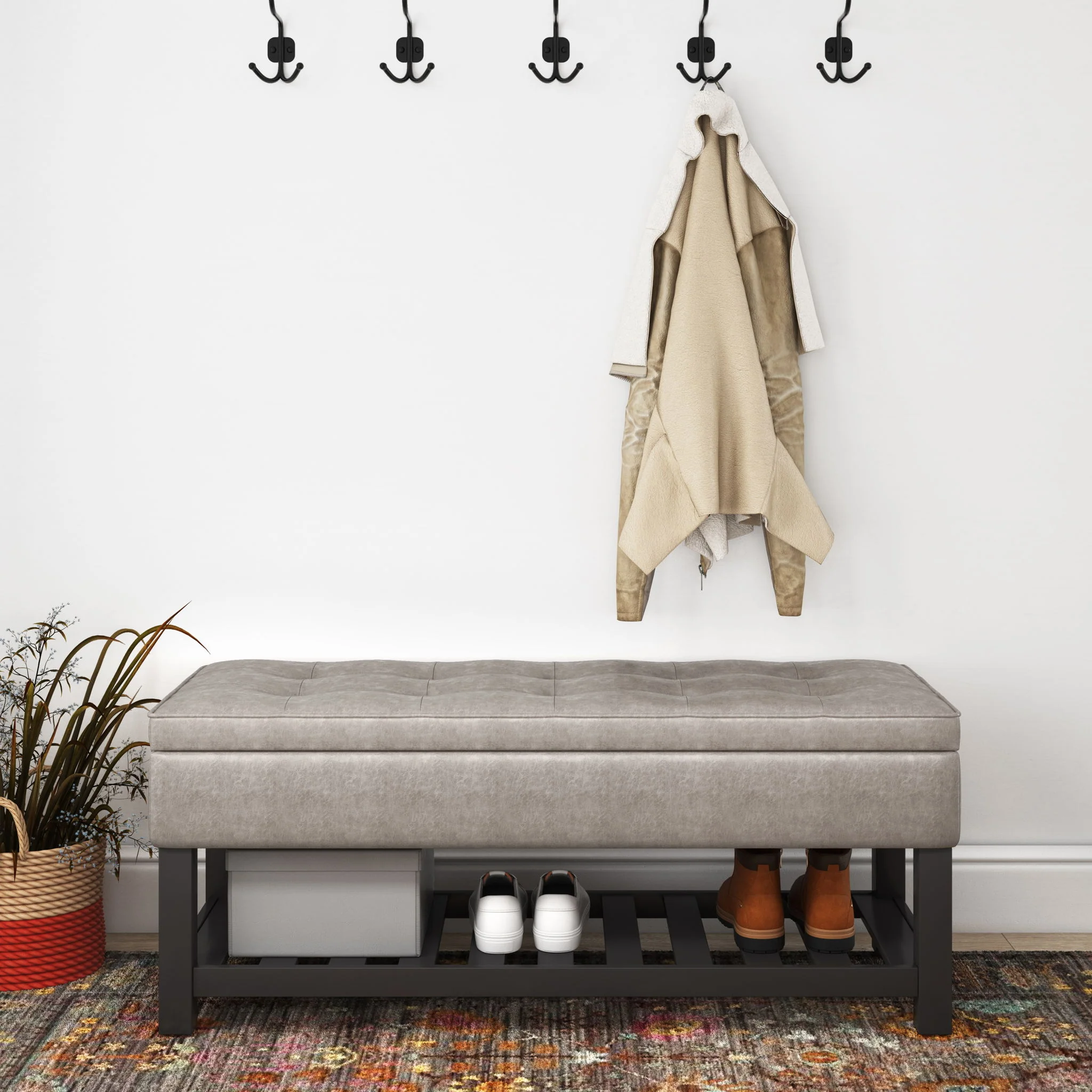 Cosmopolitan - Storage Ottoman Bench With Open Bottom - Image 30