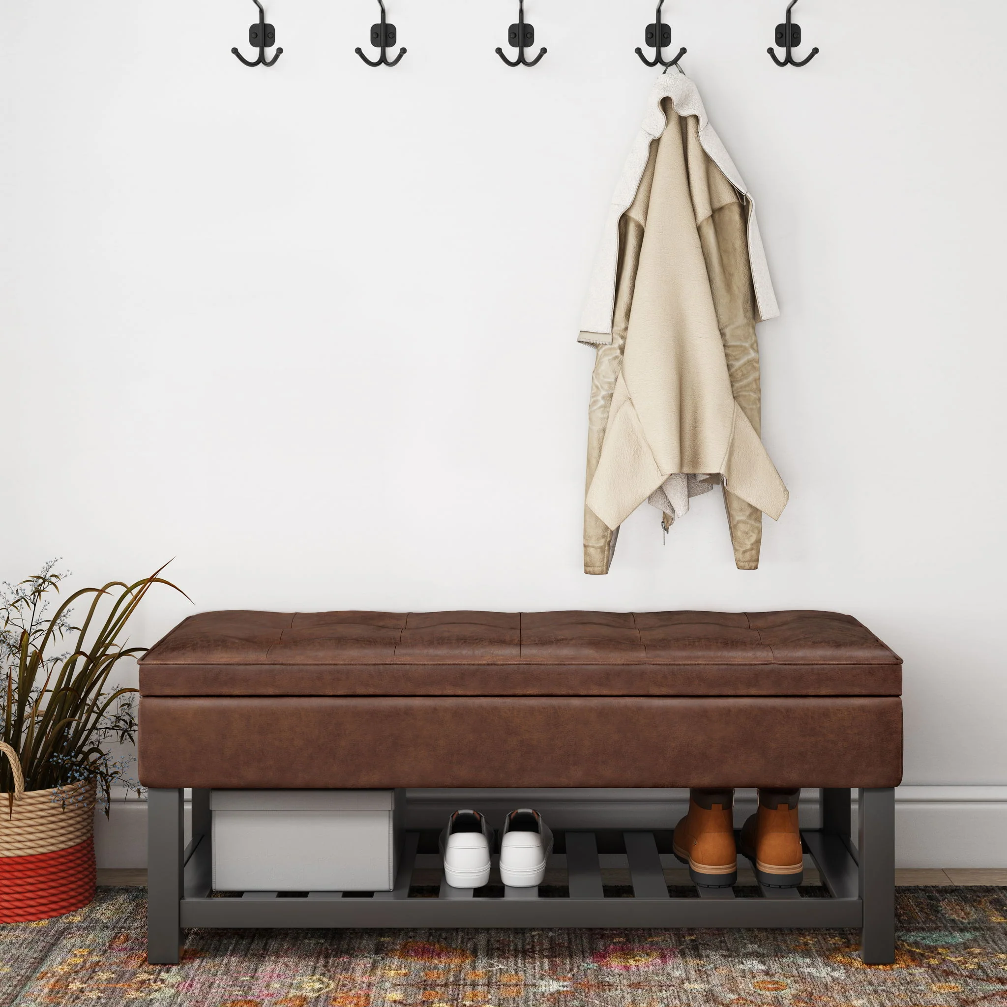 Cosmopolitan - Storage Ottoman Bench With Open Bottom - Image 46