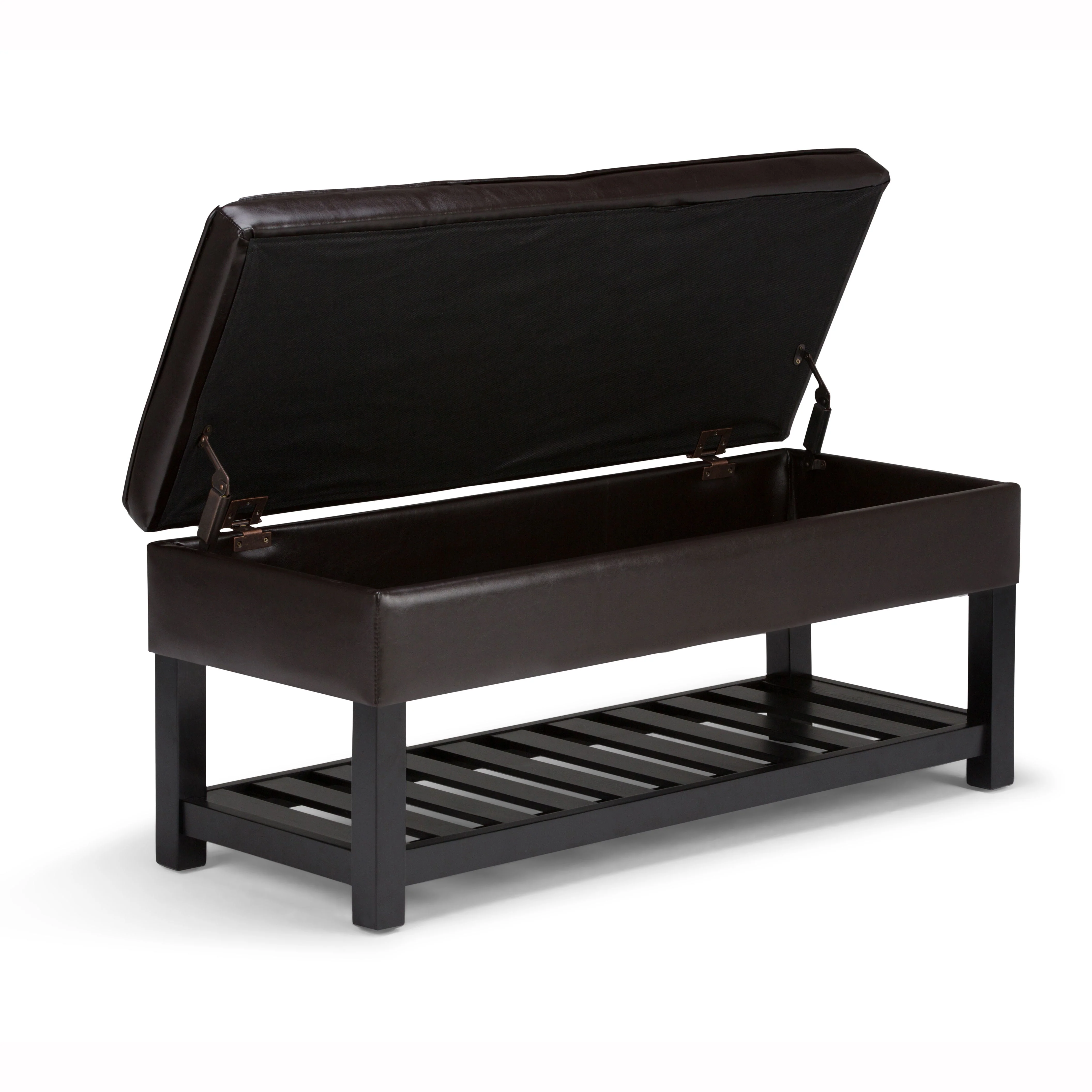 Cosmopolitan - Storage Ottoman Bench With Open Bottom - Tanners Brown - Image 2