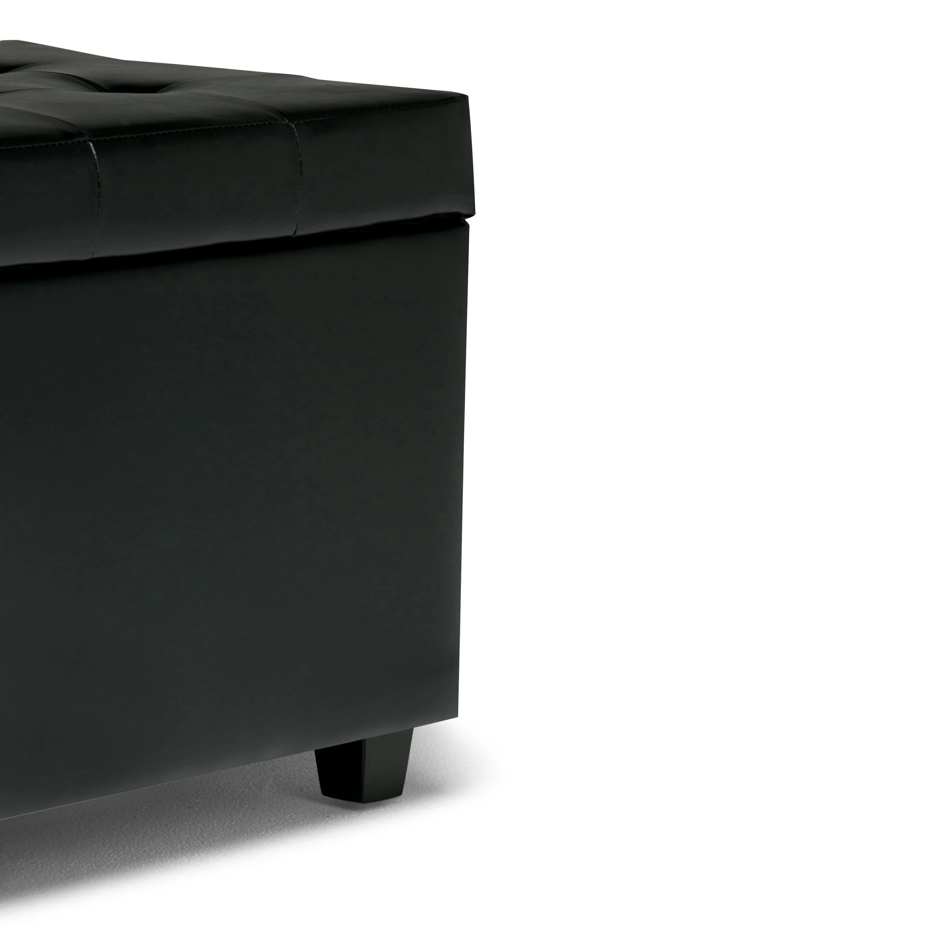 Cosmopolitan - Storage Ottoman - Midnight Black - Image 6