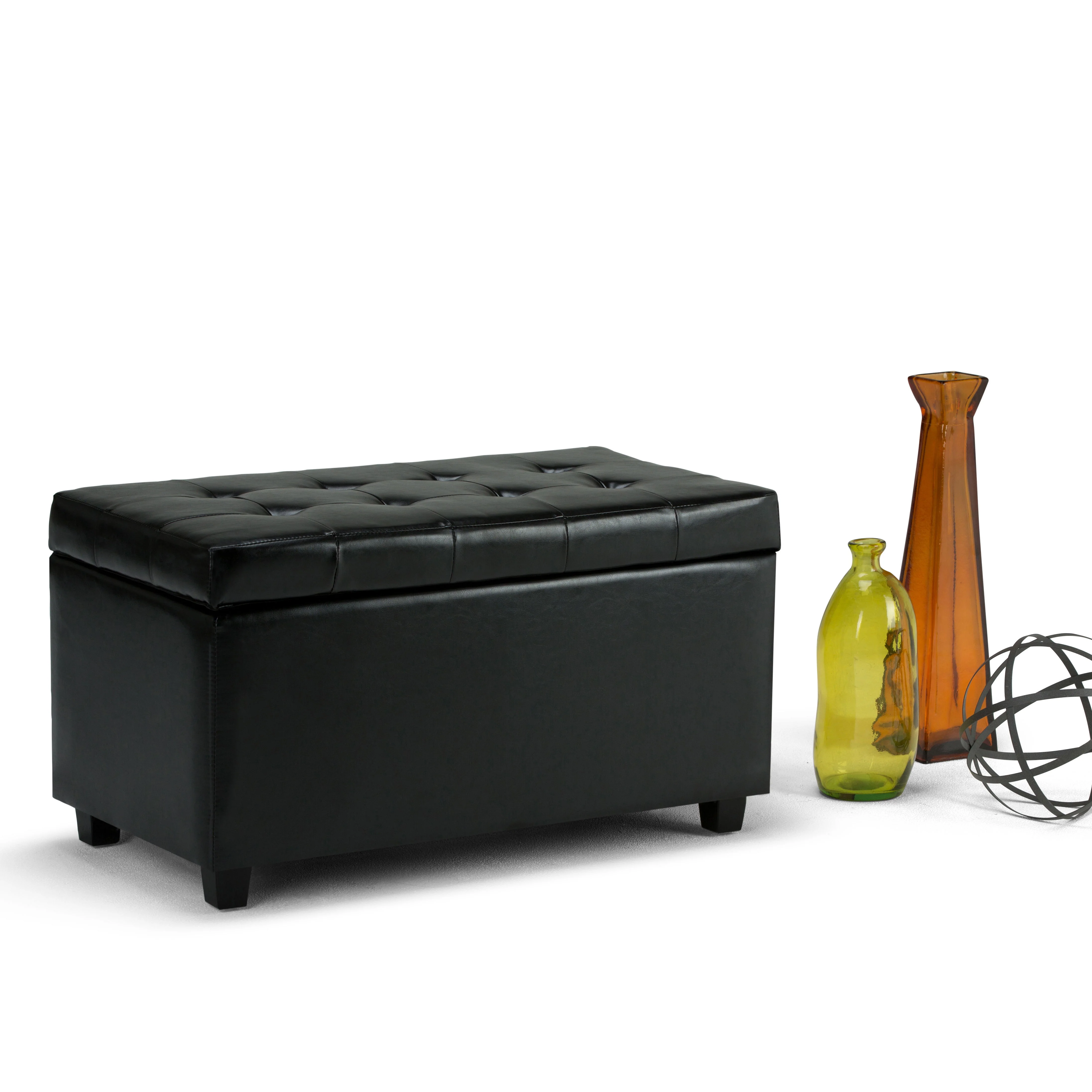 Cosmopolitan - Storage Ottoman - Midnight Black - Image 8