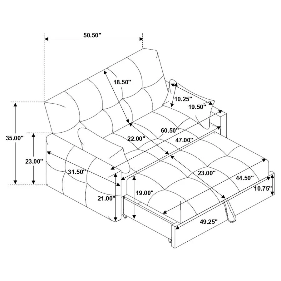 Cotswold - Upholstered Convertible Sleeper Sofa Bed - Image 16
