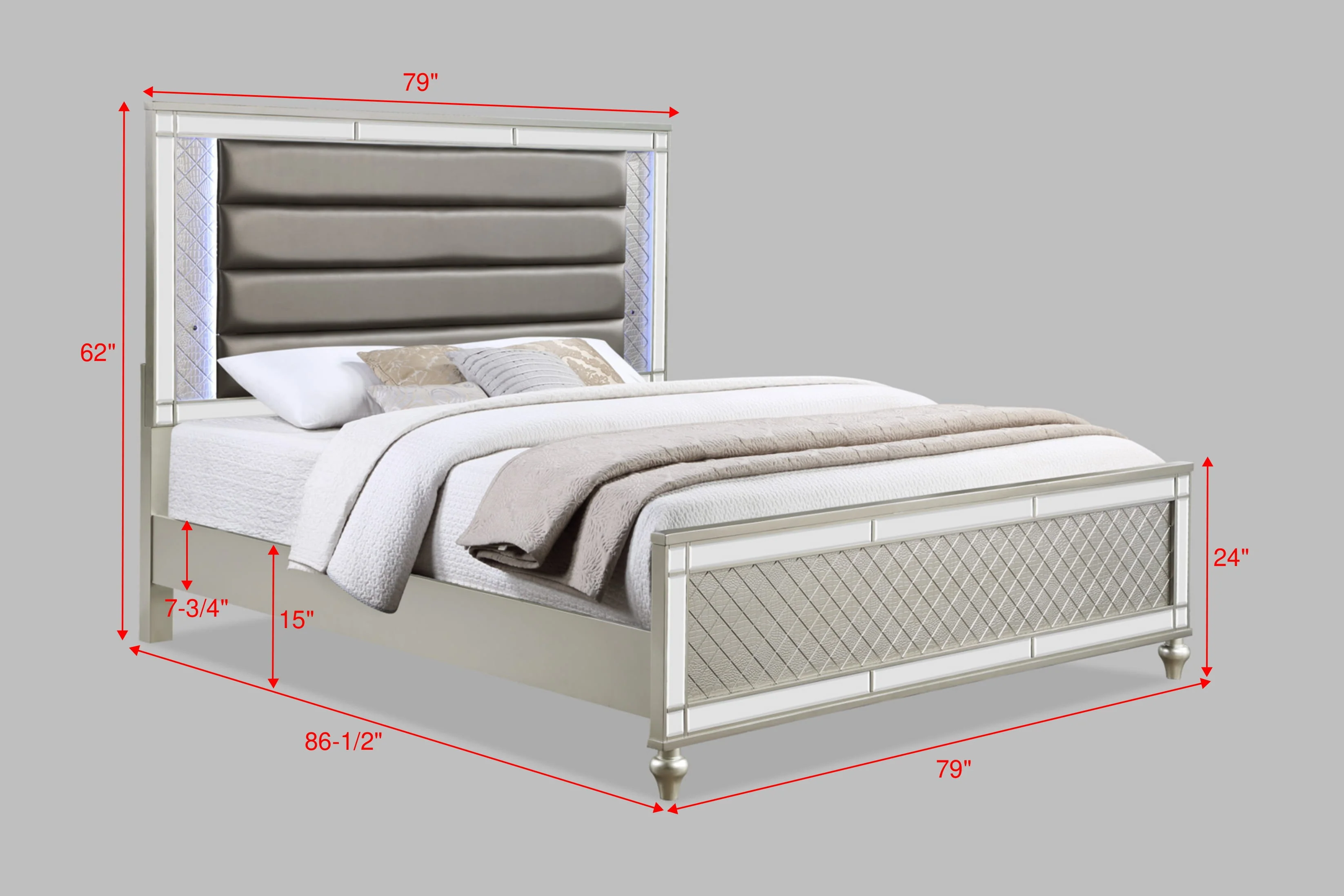 Cristian Bed Champagne - Image 2