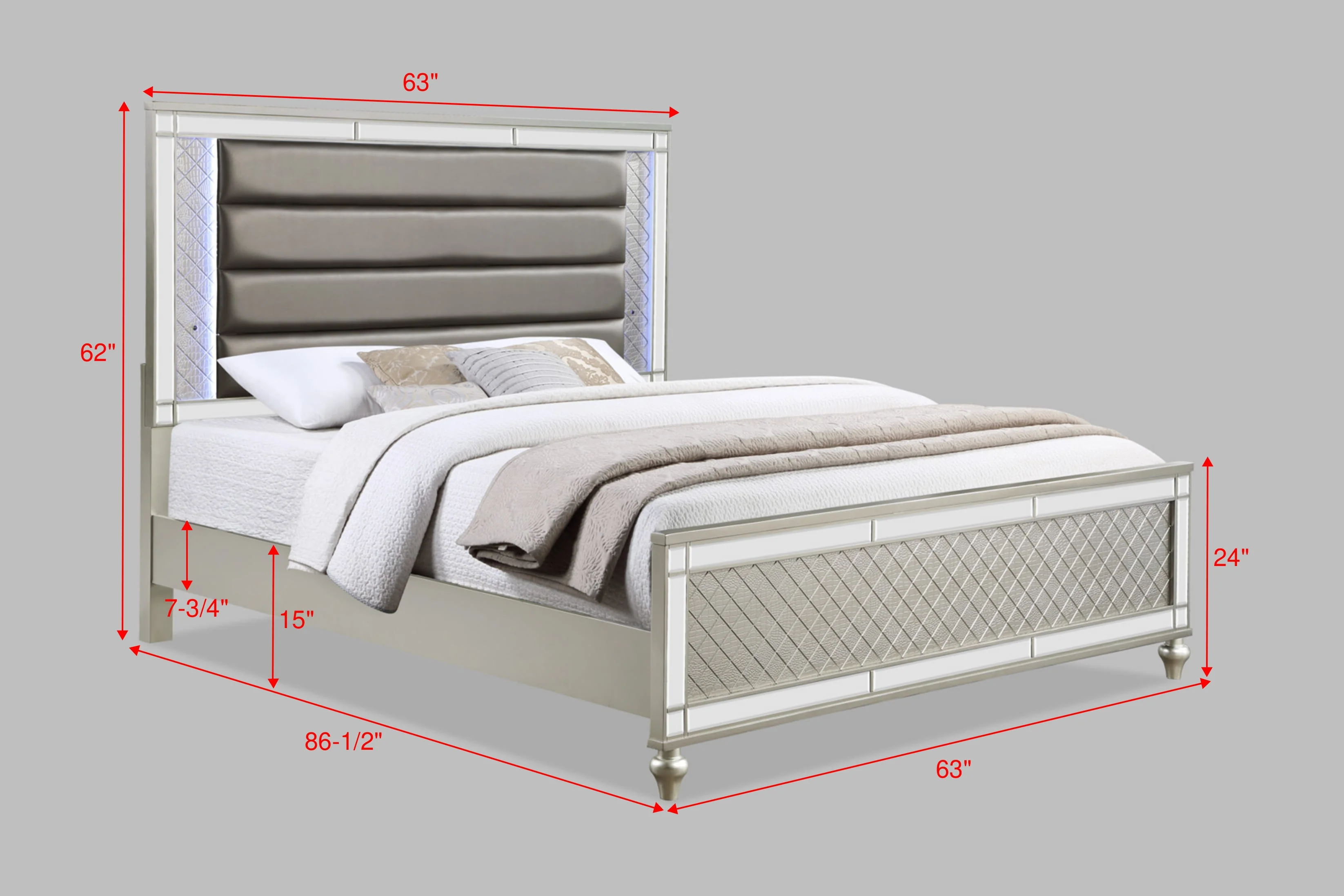 Cristian Bed Champagne - Image 3