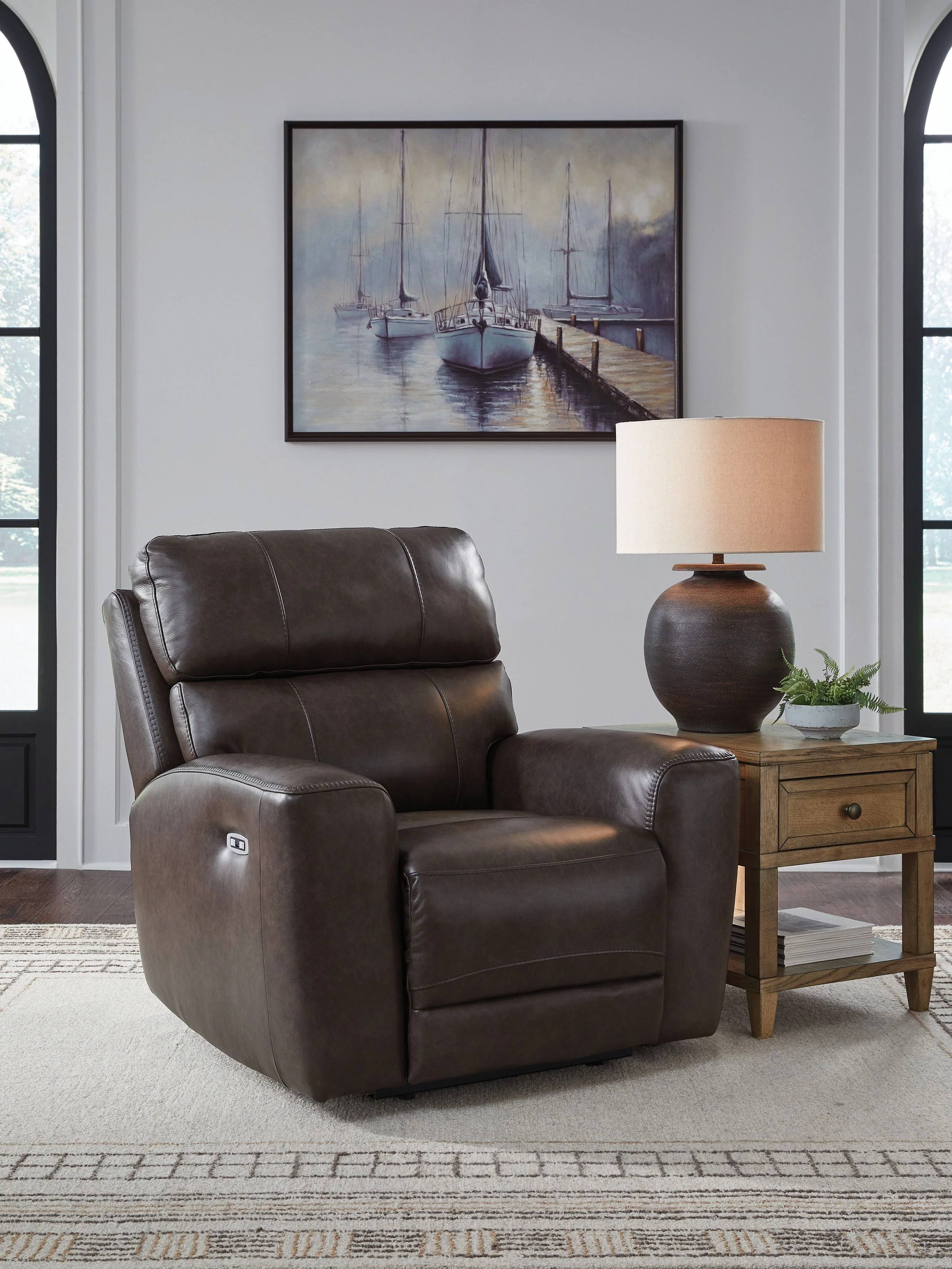 Crossplex - Power Recliner / Adjustable Headrest - Smoke - Image 9