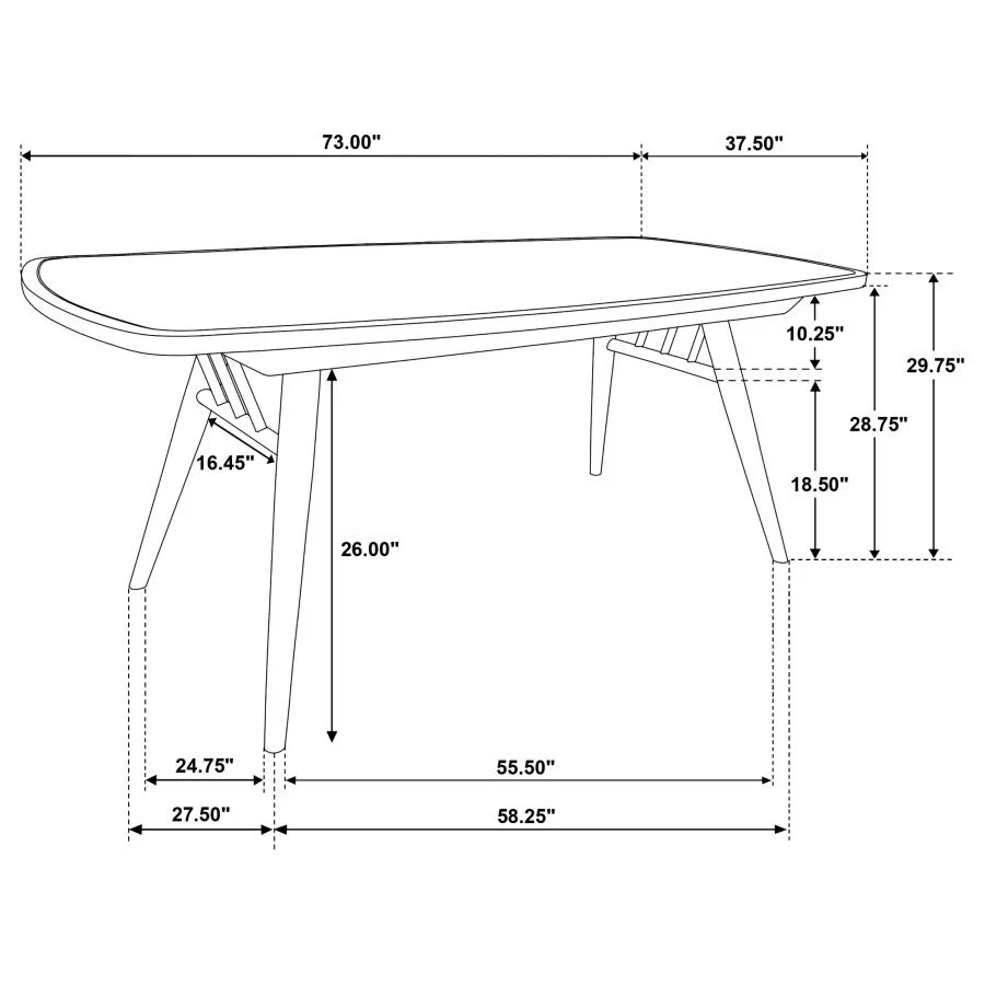 Croyden - 73" Rectangular Dining Table - Weathered Natural - Image 10