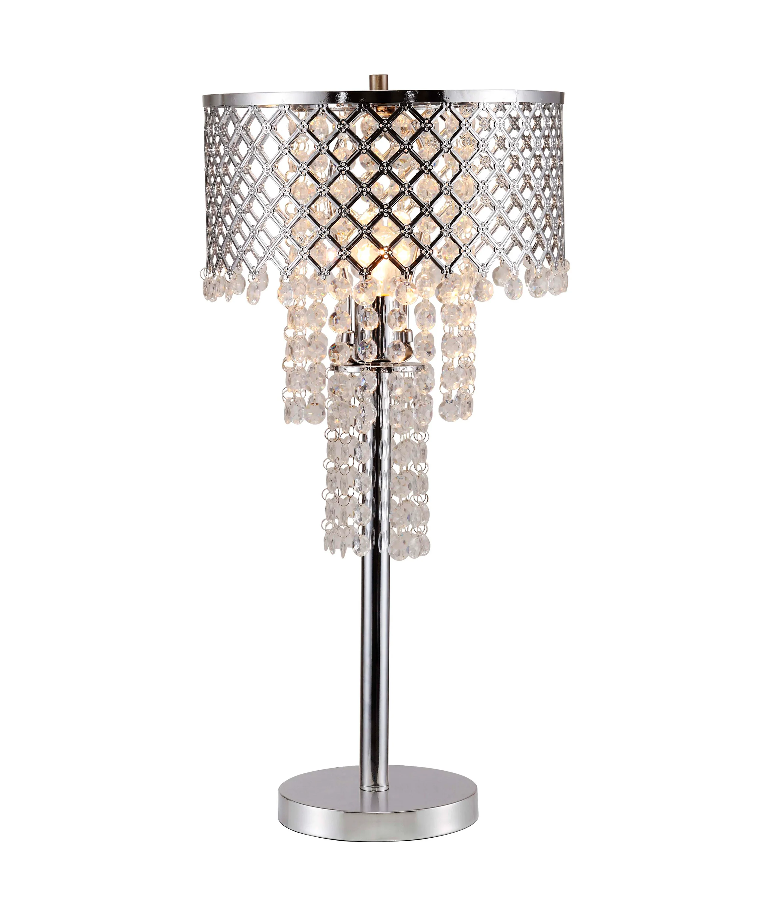 Crystal On Mesh Table Lamp 28"H - Image 2