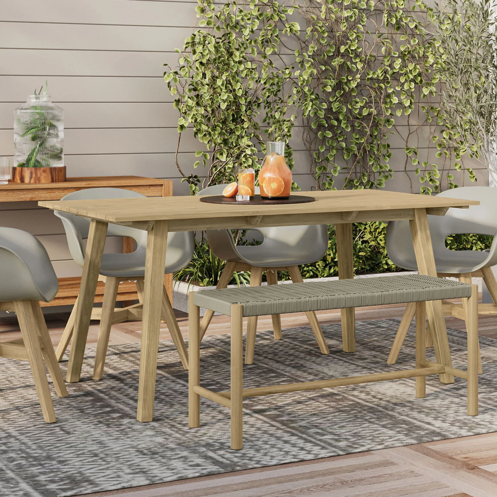 Dahlia - Outdoor Indoor Contemporary Bench - Image 4