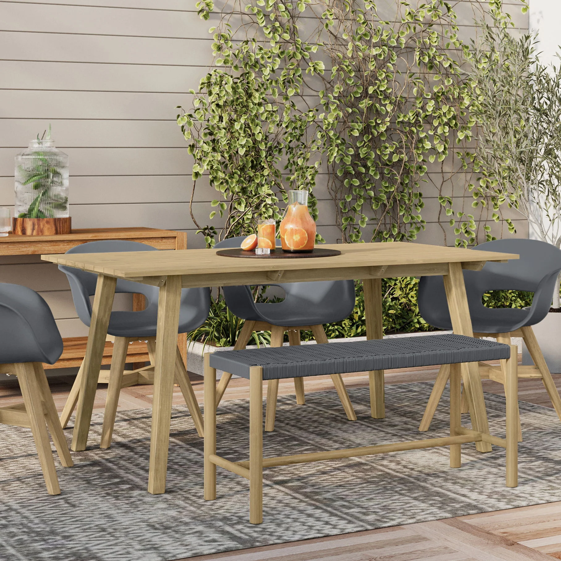 Dahlia - Outdoor Indoor Contemporary Bench - Image 8