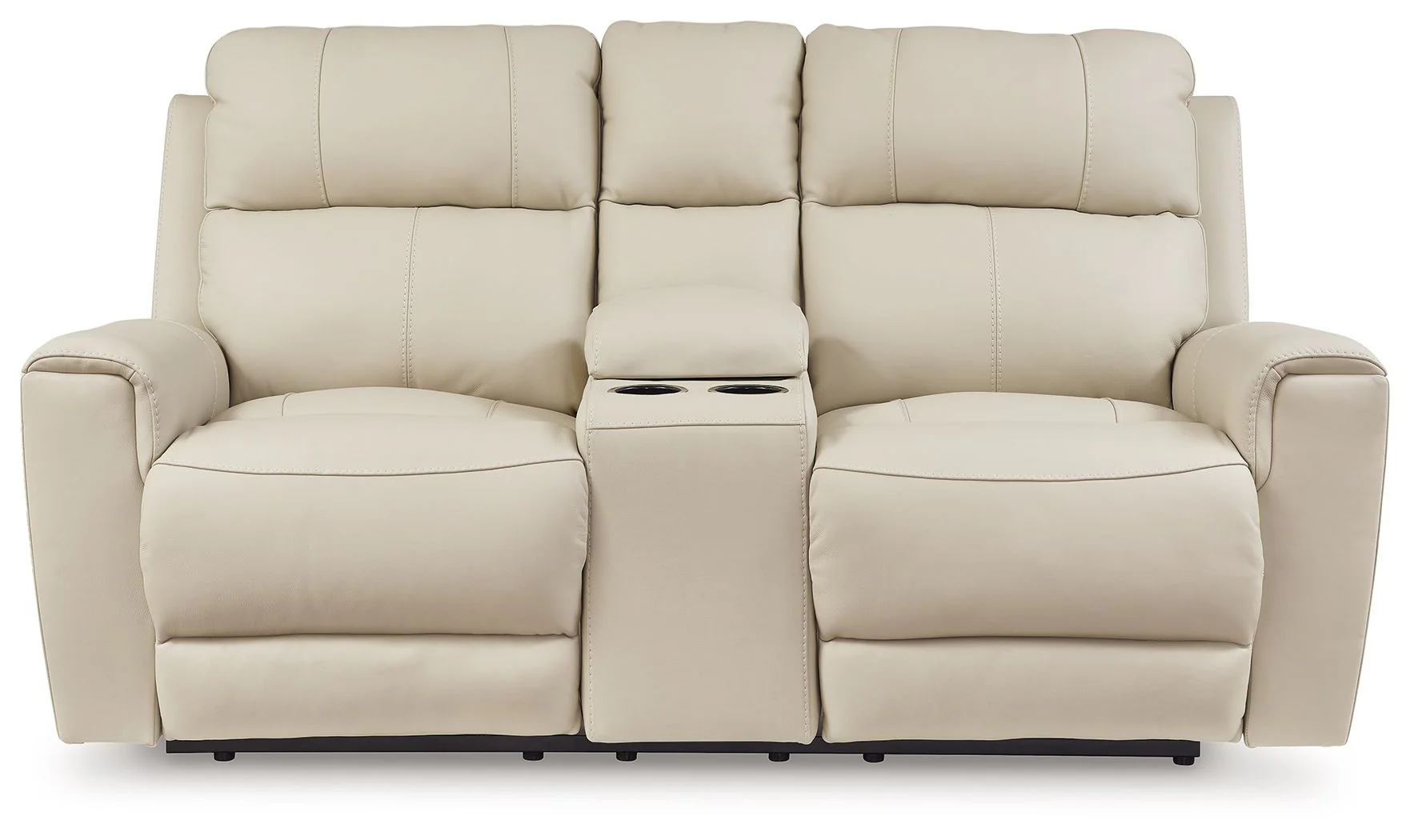 Dahlmoore - Dbl Power Reclining Loveseat With Console - Almond - Image 5