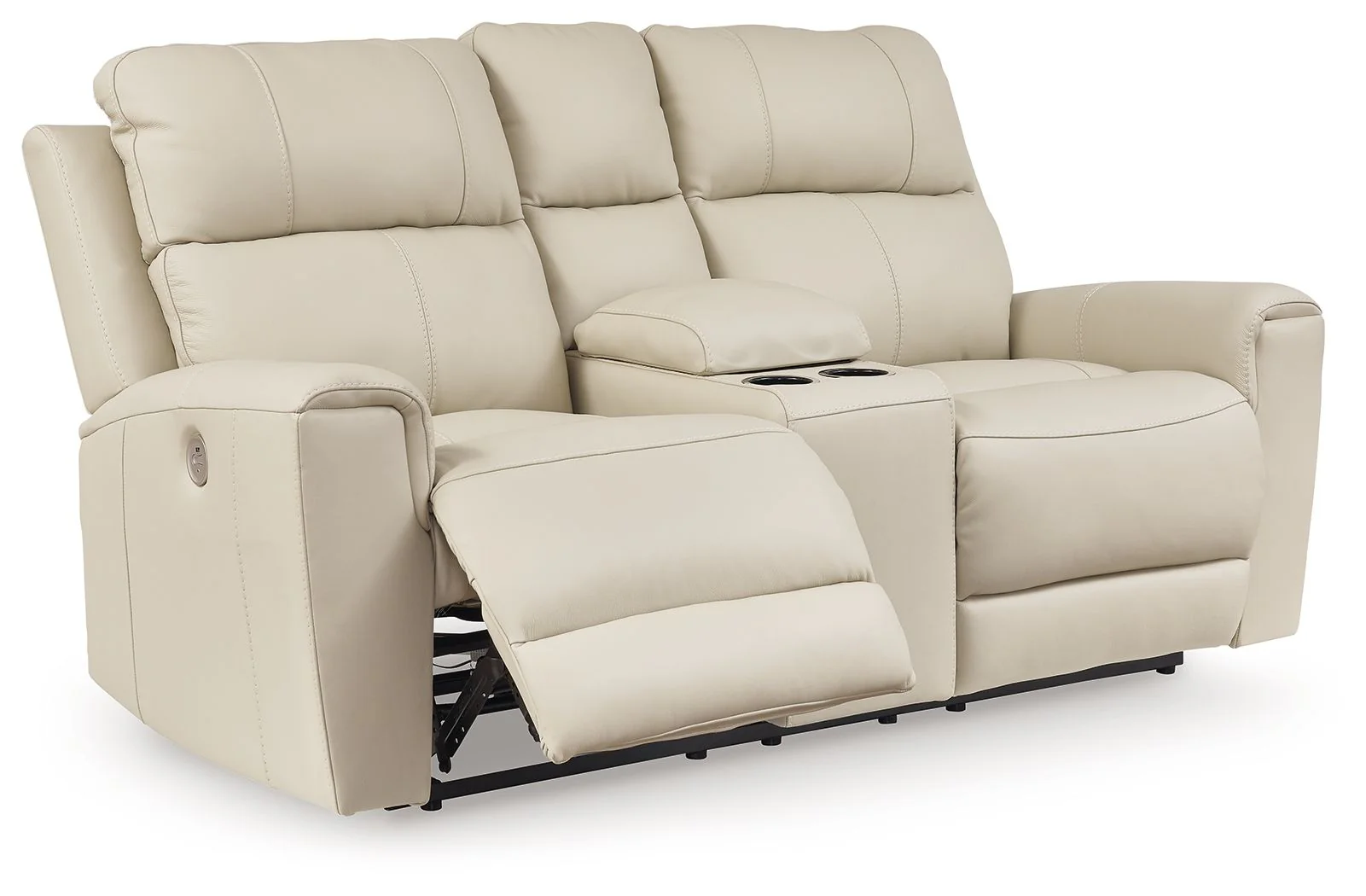 Dahlmoore - Dbl Power Reclining Loveseat With Console - Almond - Image 6