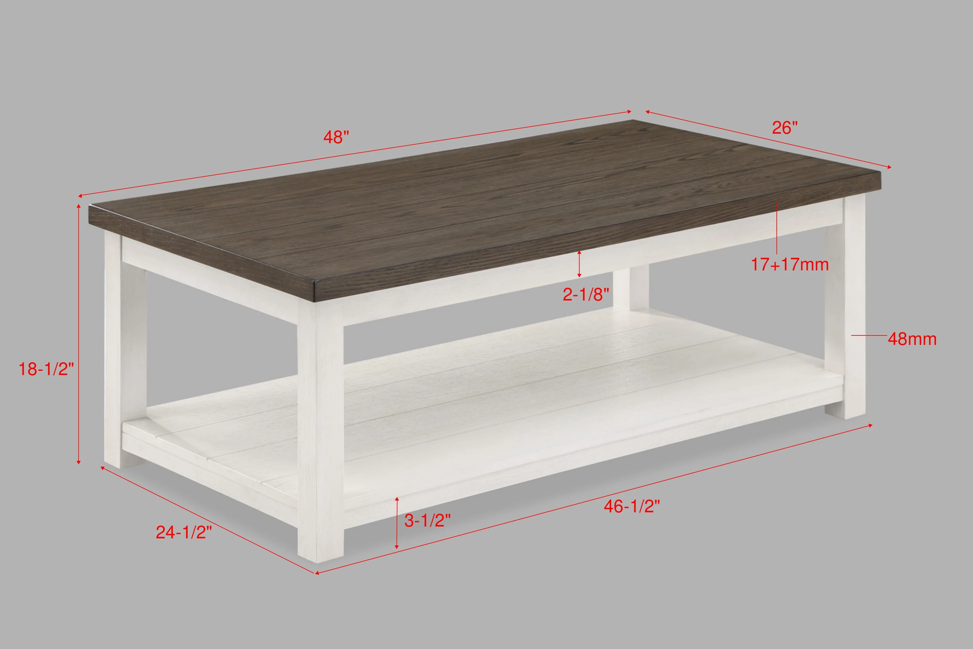 Dakota Coffee Table With Casters - Image 2